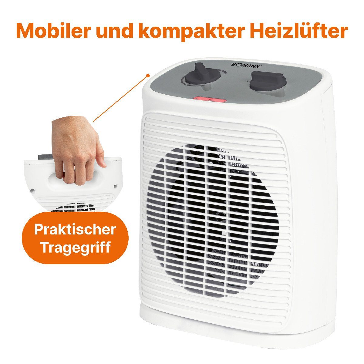 BOMANN inkl. Heizlüfter HL 6064 Ventilatorfunktion, Heizlüfter CB, oszillierend