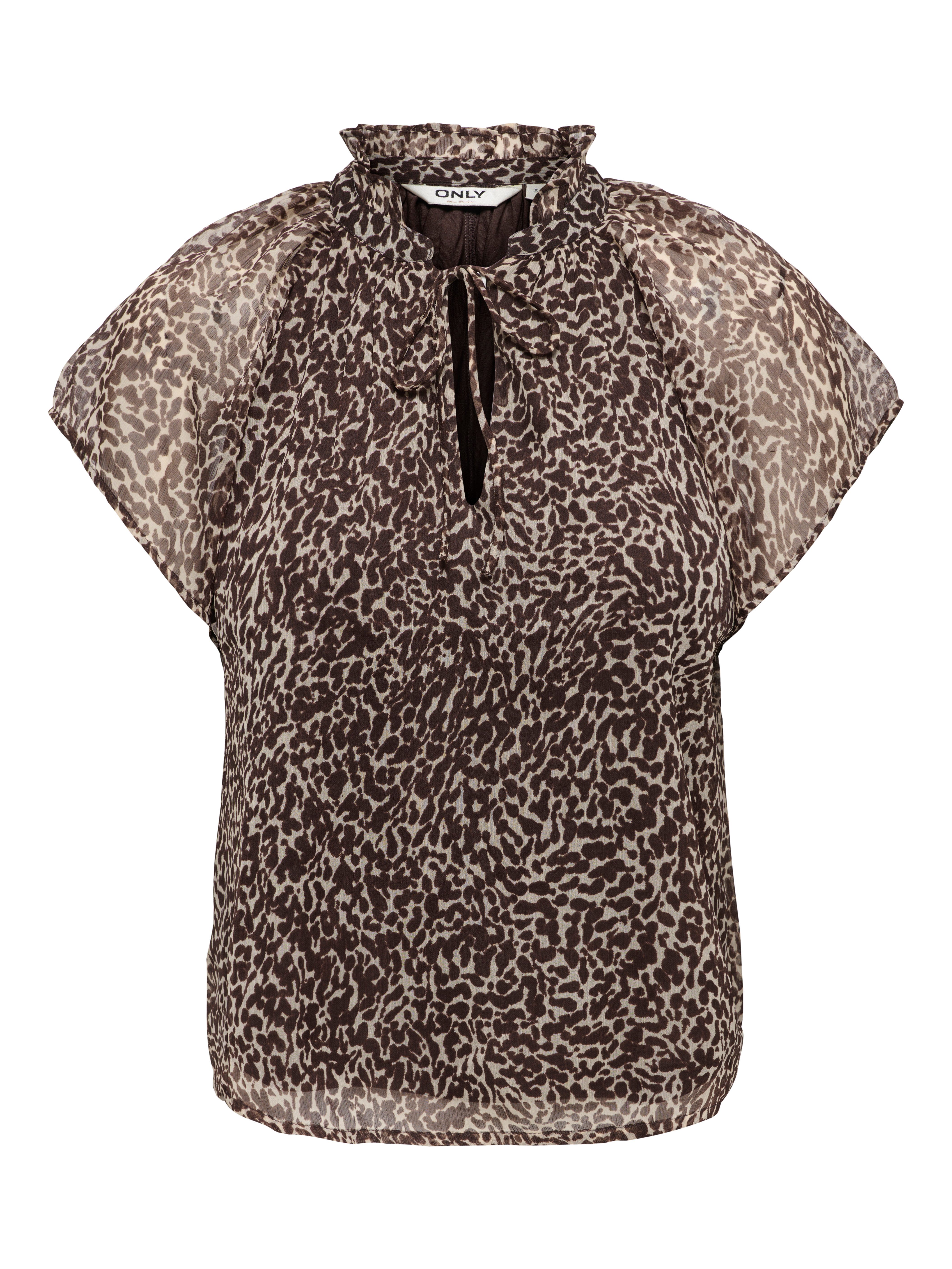 ONLY Chiffonbluse ONLLERI-PENINNA S/S TIED NECK SHIRT WVN Polyester, regular fit