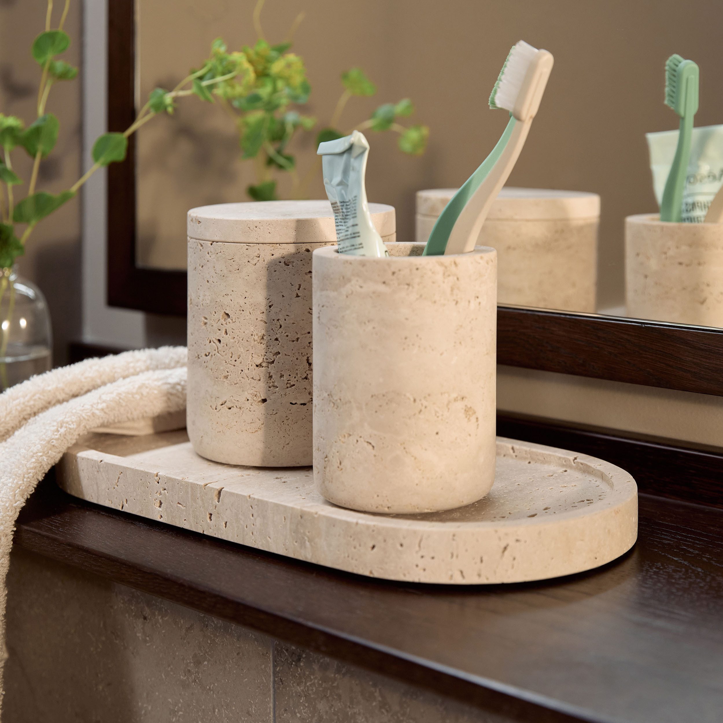 Möve Dekotablett Travertine Grace