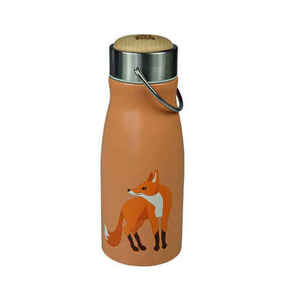 WestCraft Trinkflasche Thermoflasche THE ZOO FLASK Der Fuchs Trinkflasche für Kinder, Thermosflasche Edelstahl Wasserflasche 300ml, BPA frei, auslaufsicher