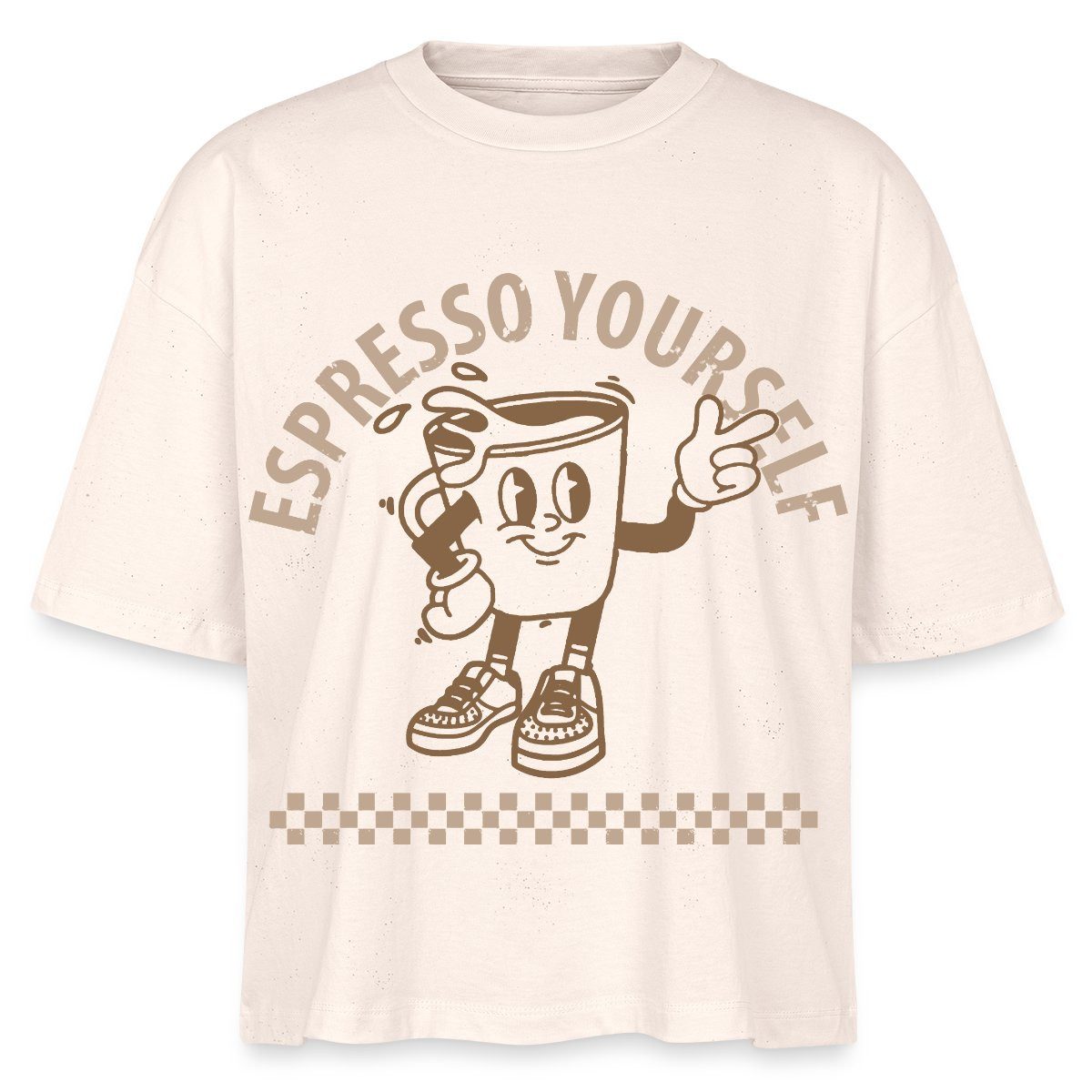 T-Shirt Espresso Yourself Lustiges Coffee Lover Boxy Shirt Damen