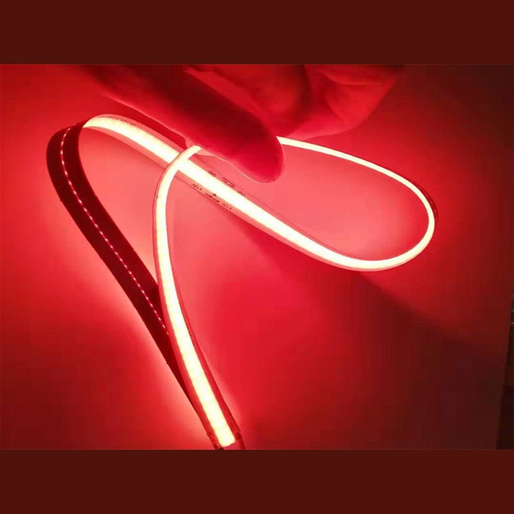 LED Rosnek 0.5-5M,12V,COB,Bendable,für Rot Bücherregal Schlafzimmerschrank Stripe