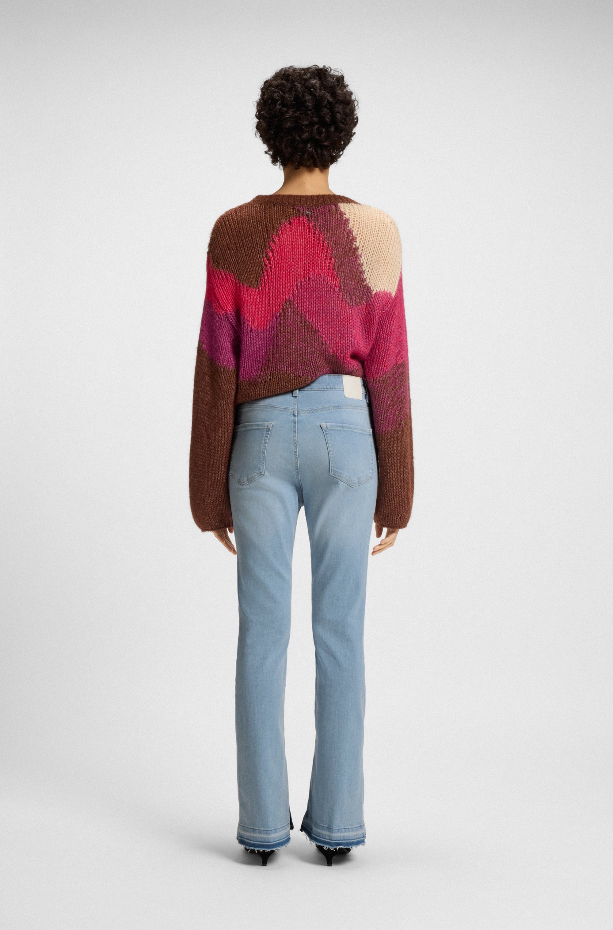 BOSS ORANGE Bootcut-Jeans Rosa High Rise Bootcut Premium Damenmode (BOSS ORANGE DENIM) knöchelfrei