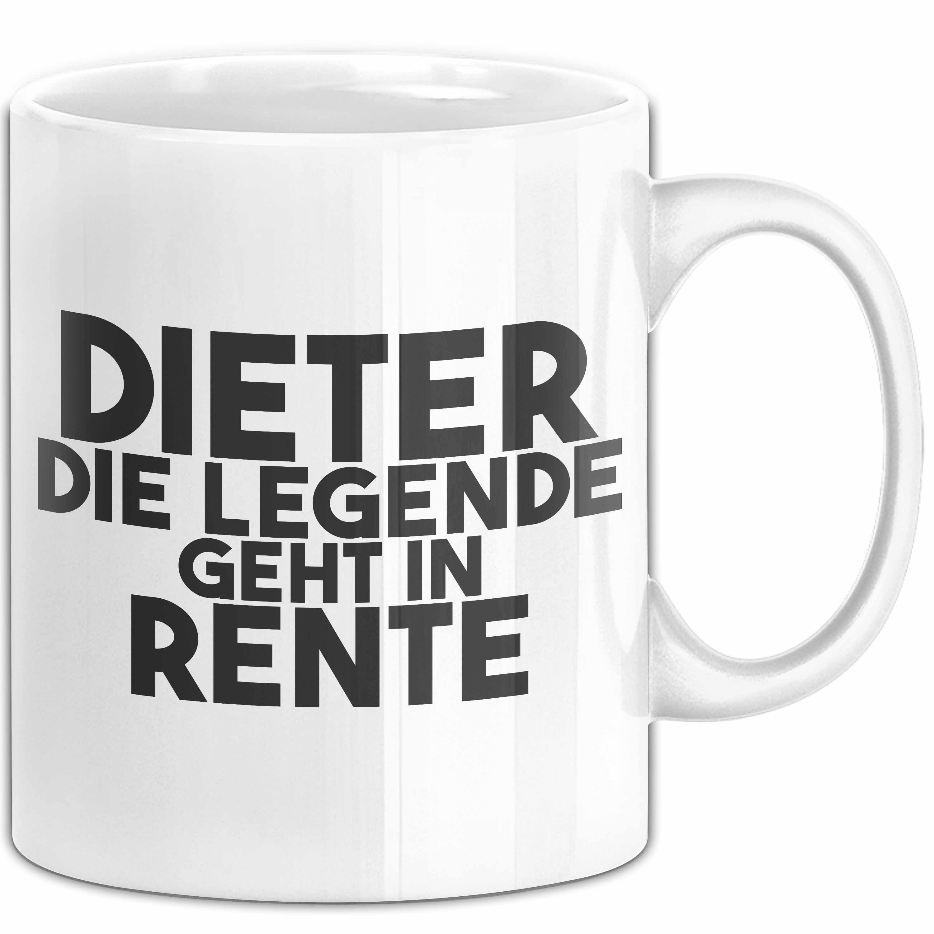 Trendation Tasse Dieter Tasse Dieter – Die Legende Geht In Rente Geschenk, Keramik