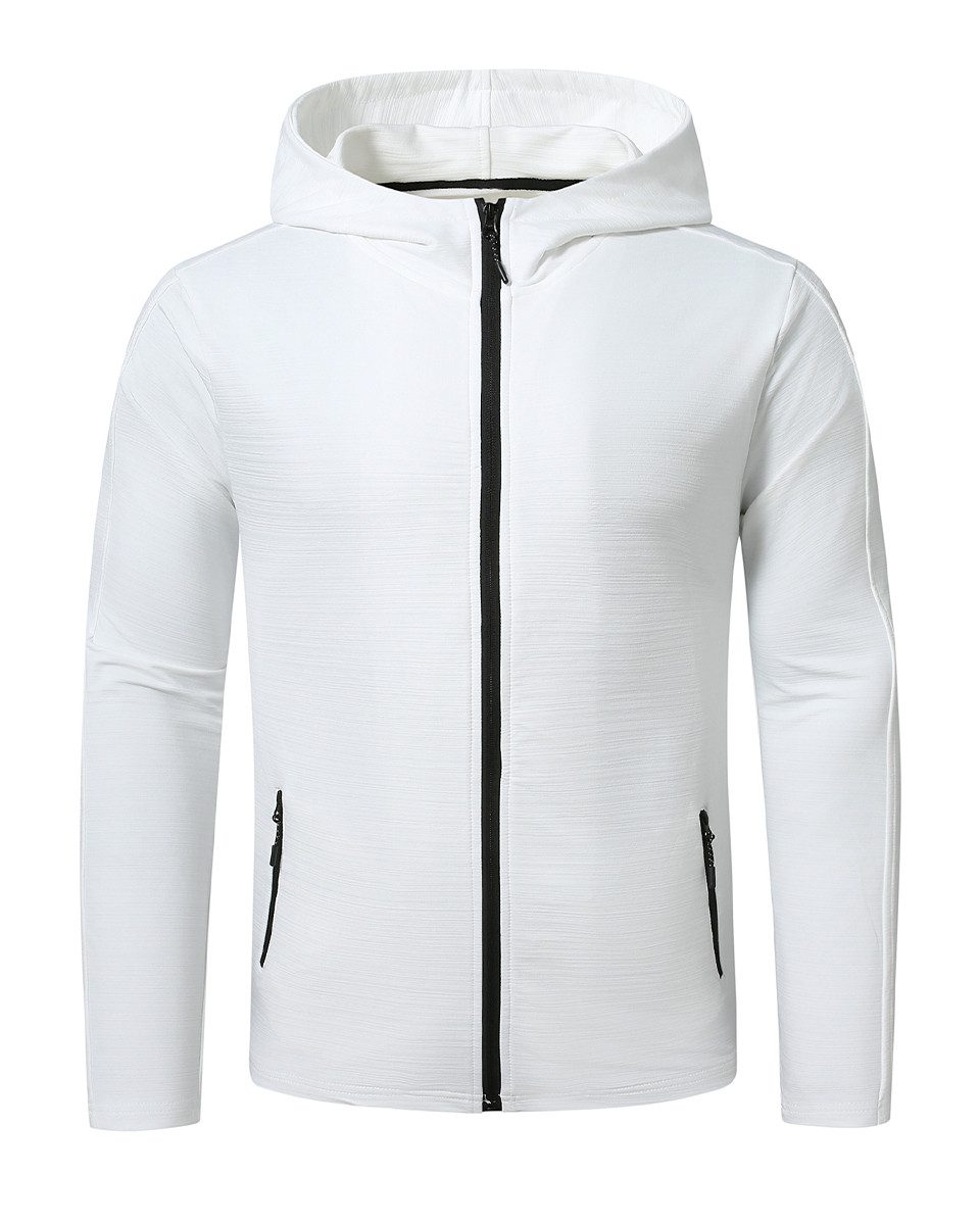 YOUTHUP Outdoorjacke Herren Einfarbige Outdoorjacke mit Kapuze Freizeitjacke Sport