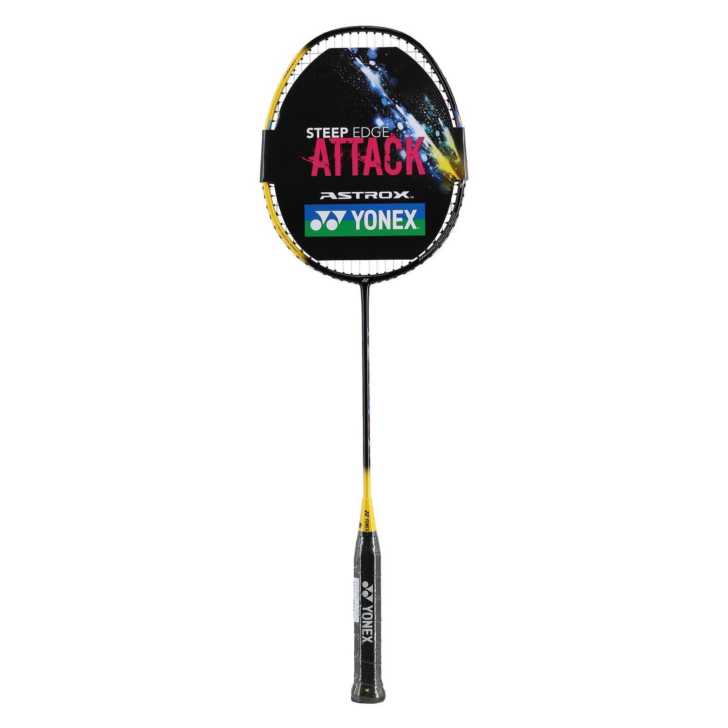 Yonex Badmintonschläger Astrox 01 Feel (kopflastig, sehr flexibel) schwarz/gelb - besaitet, Gewichtsklasse: 4U/G4