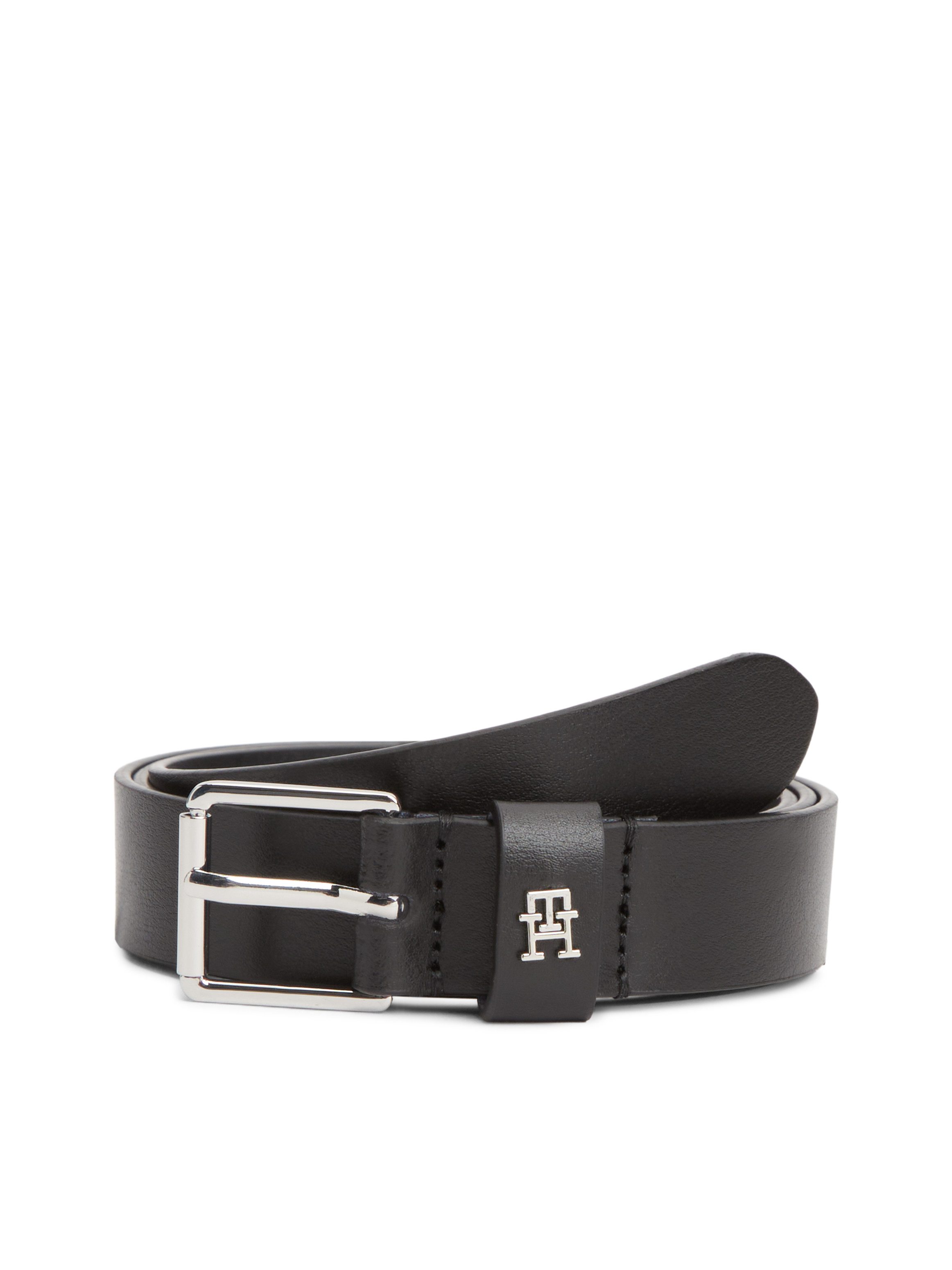 Tommy Hilfiger Ledergürtel SQUARE 2.5 cm breit SILVER Größenverstellbar durch Schnalle