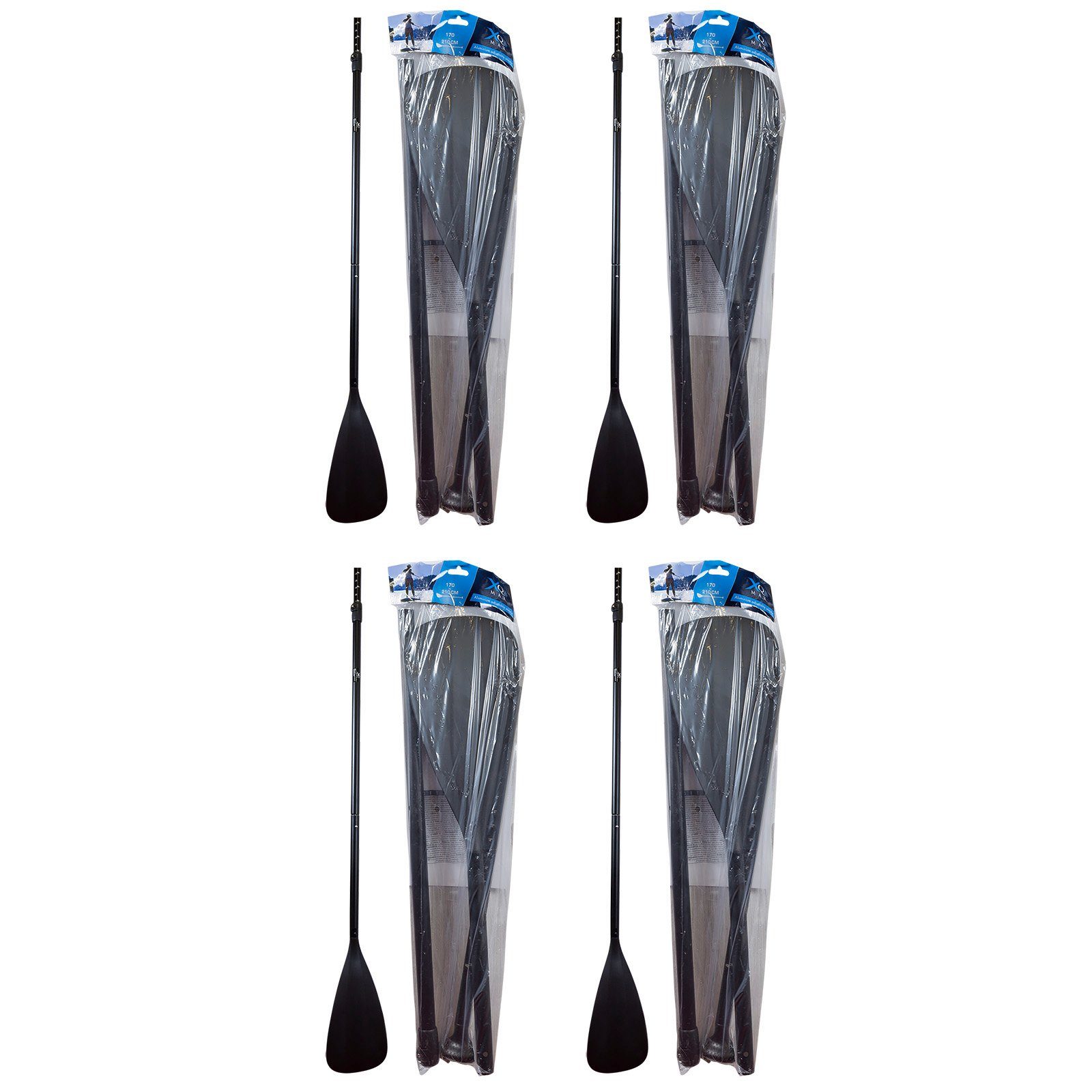 Trendyshop365 Aluminium SUP-Paddel, (4-St), 170-210cm, Ø29mm, zerlegbares Stechpaddel
