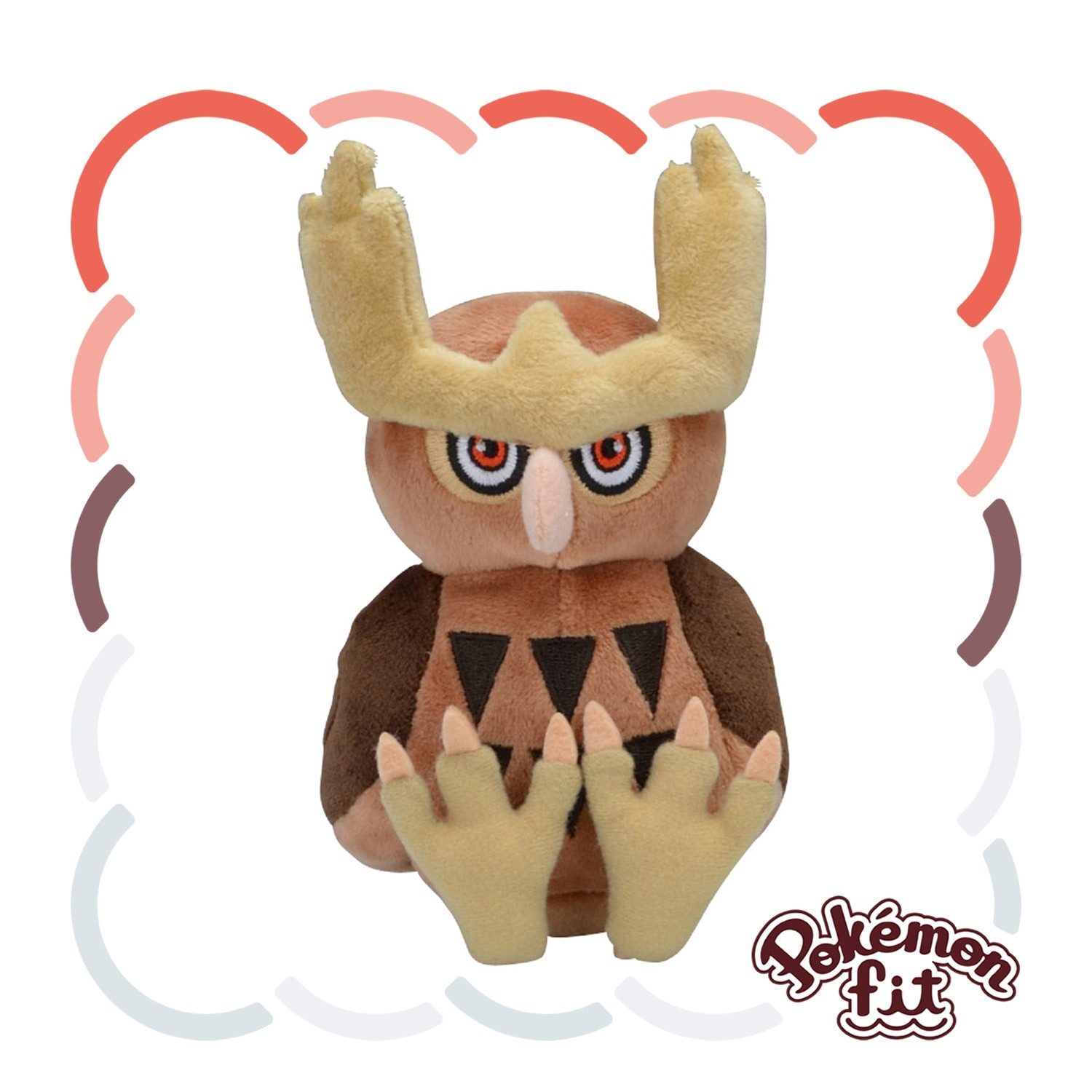 Pokémon Center Plüschfigur Pokemon Noctuh Kuscheltier - 17 cm Plüschtier Noctowl
