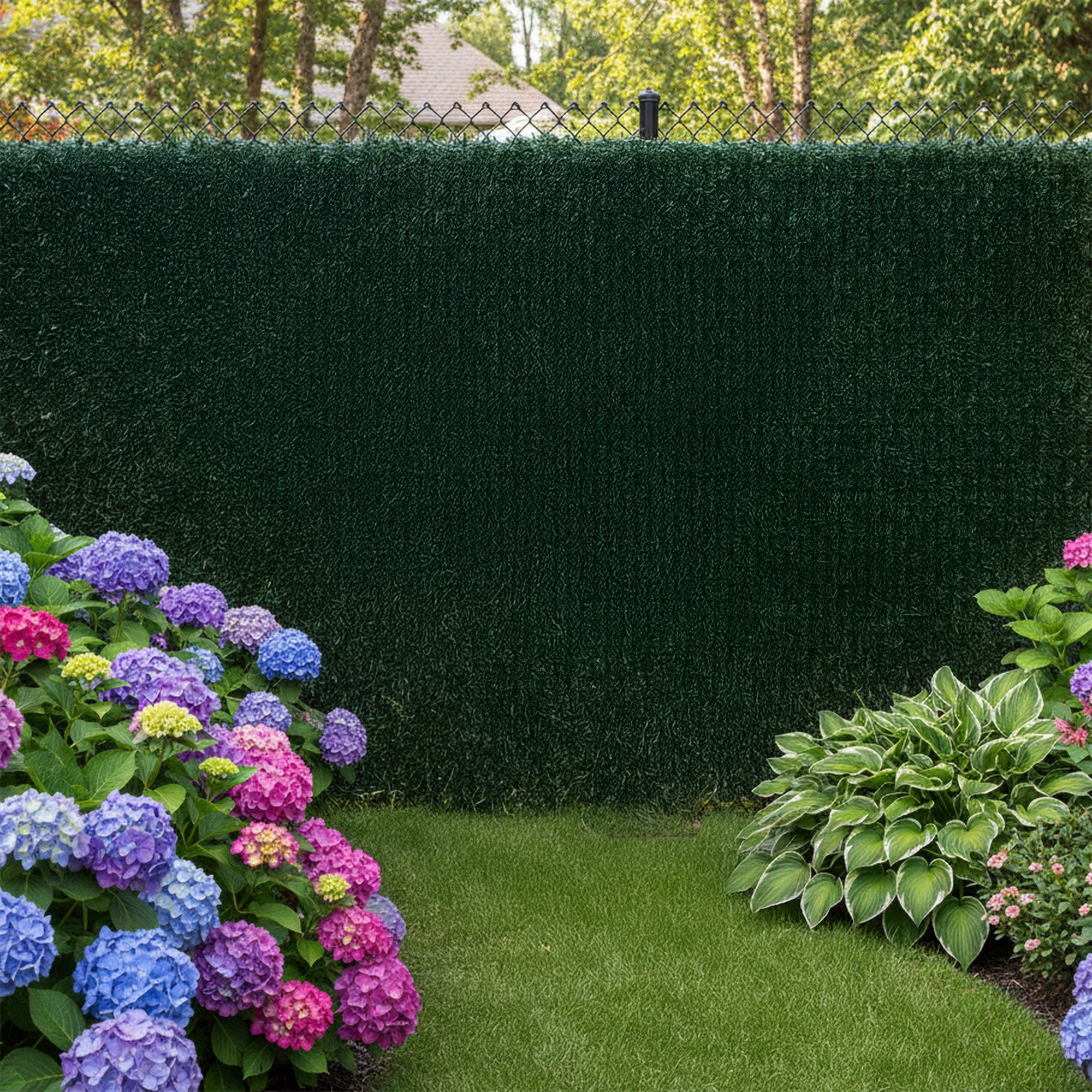 Zelsius Sichtschutzelement Balkon Sichtschutz Tanne, 300 x 100 cm, Windschutz ohne Bohren