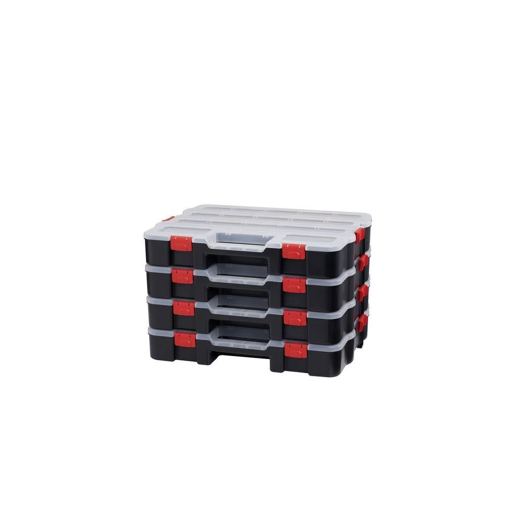 VISO Sortimentskasten Kunststoff-Box mit 18 Fächer / 8 Trennwände POLYMAX48