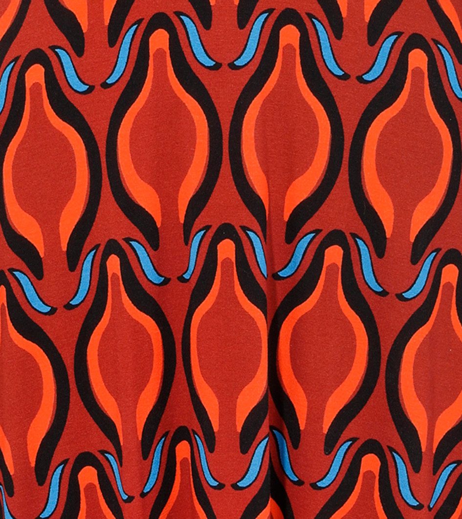 Aniston SELECTED Midikleid mit Smok-Einsätzen und Retro-Druck