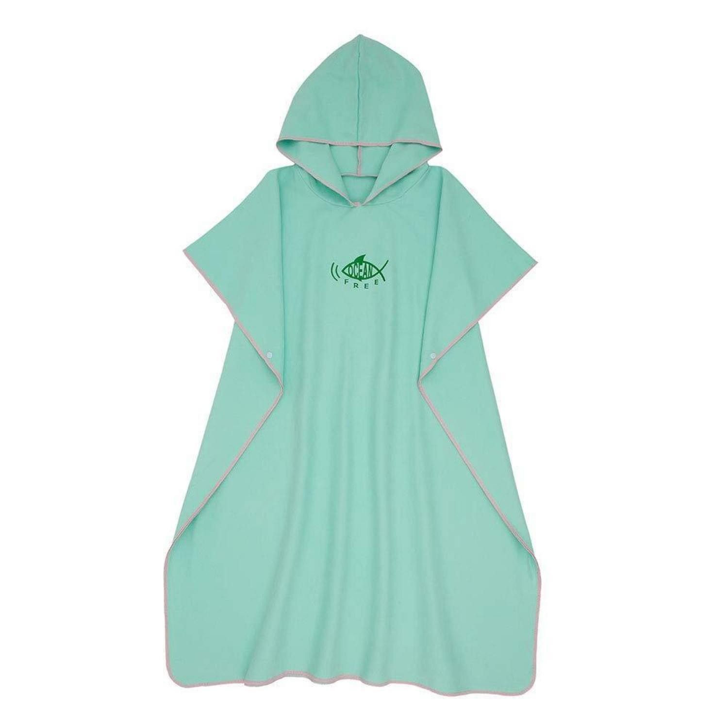 LuxusKollektion Badeponcho Surf Poncho Mikrofaser Mintgrün Übergroß, Textil, Kapuze