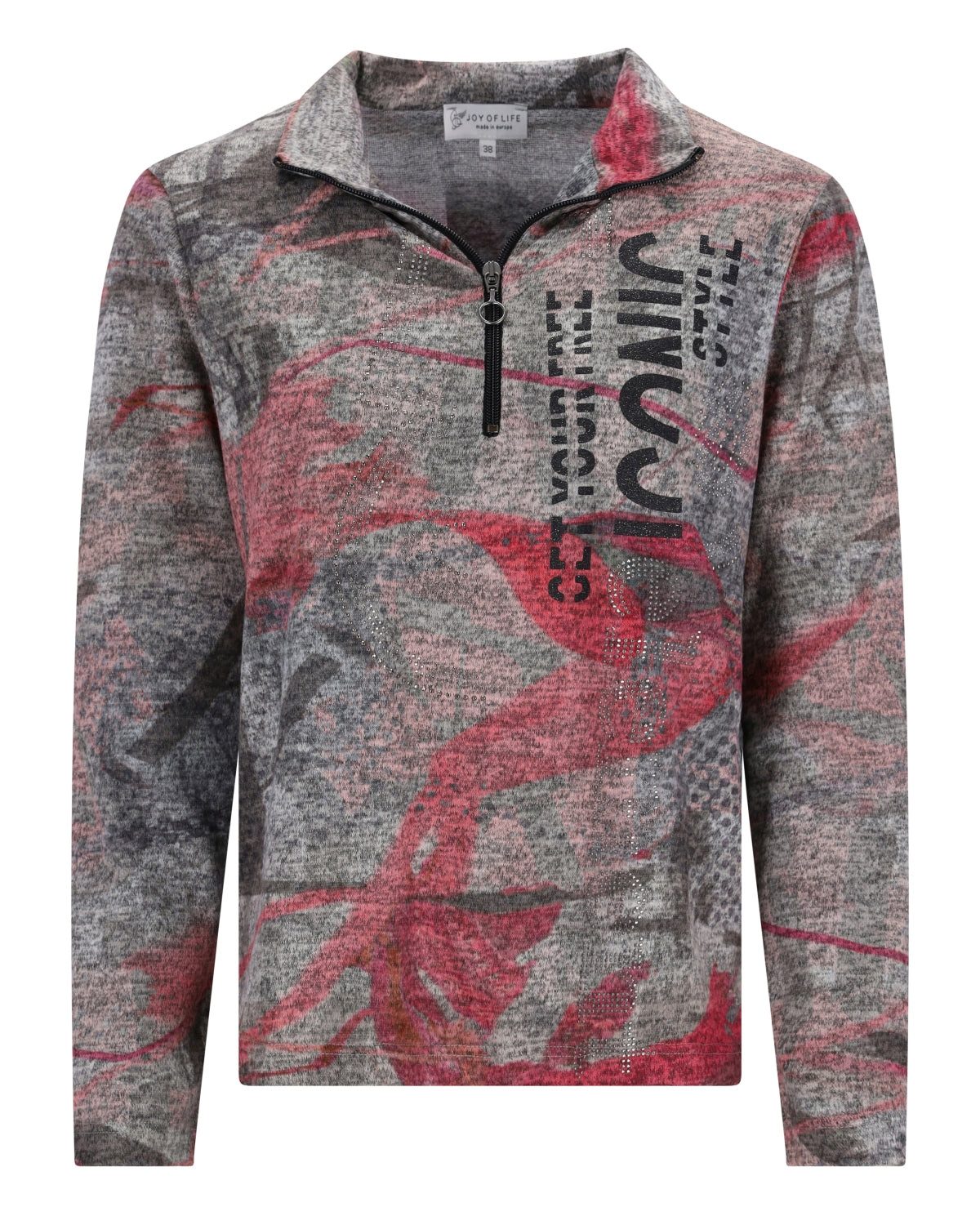 Hajo Blusenshirt Strickshirt mit Stehkragen Soft-Touch