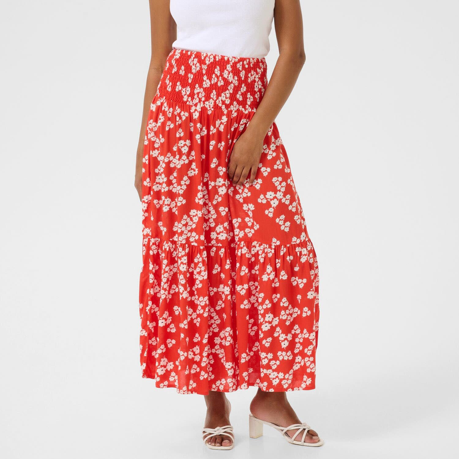 Kaffe A-Linien-Rock KAmaxi Smock Skirt