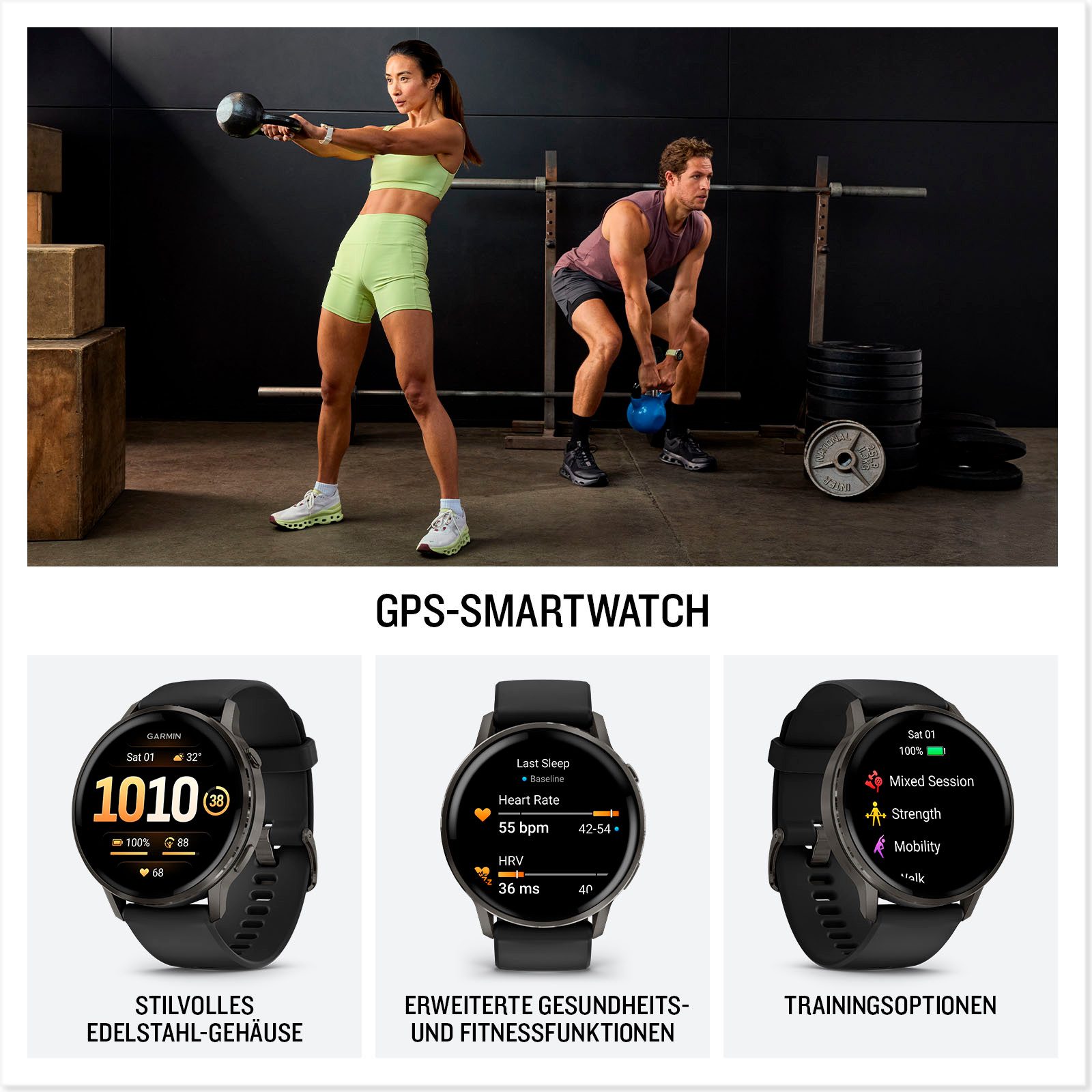 Garmin Venu&nbsp;4 Schwarz 45&nbsp;mm