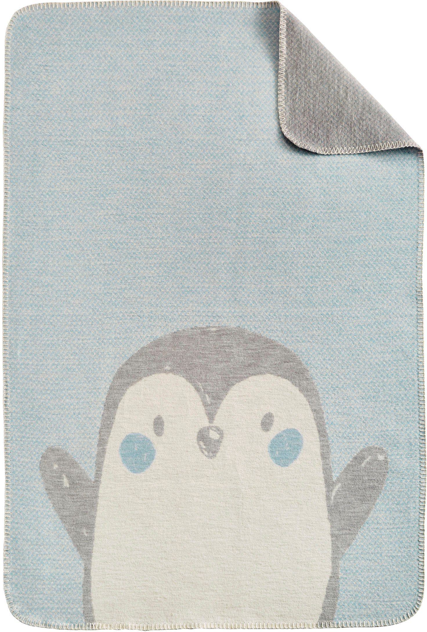 Bio-Baumwolle, aus s.Oliver Babydecke Junior, Kuscheldecke nachhaltig Pinguin,