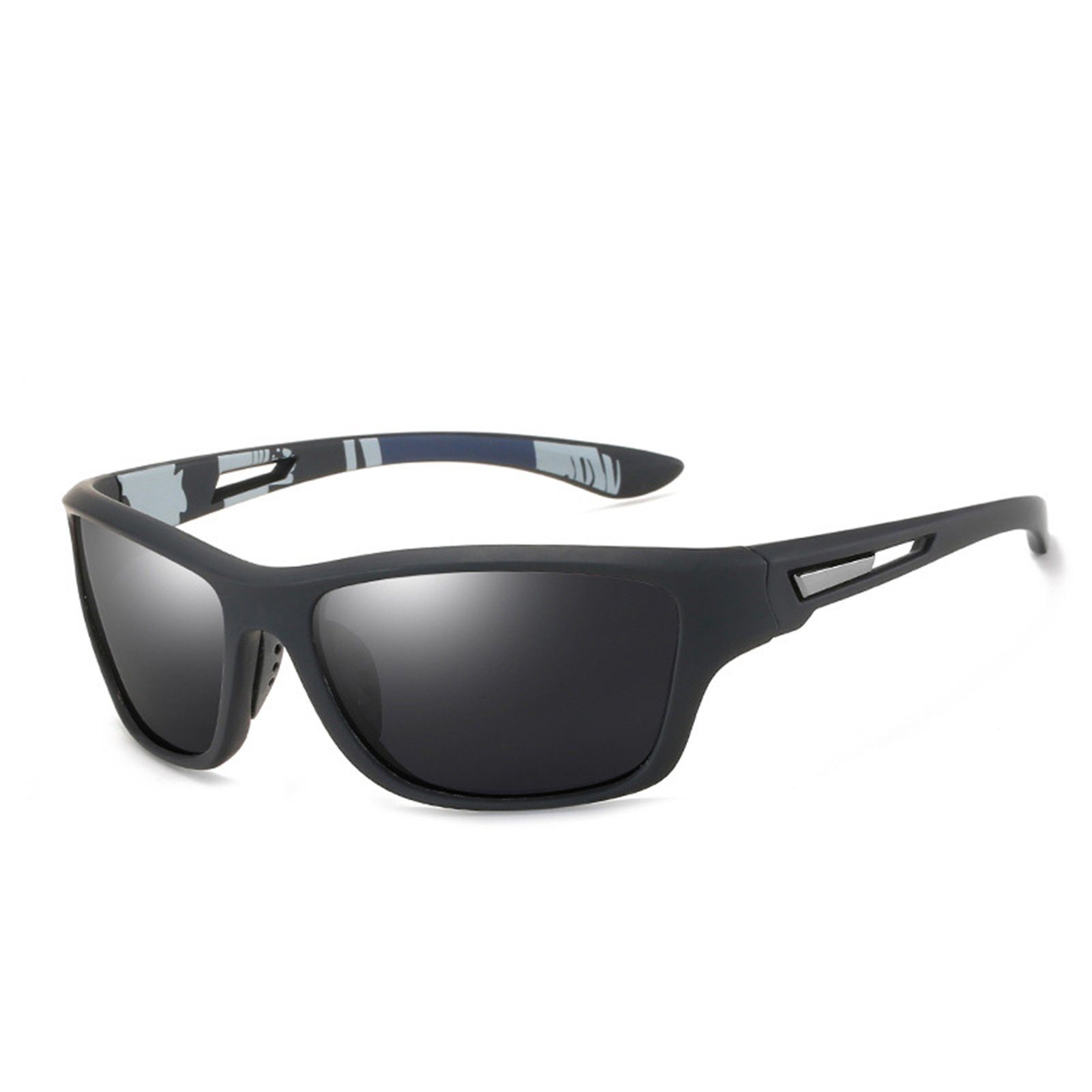 Blusmart Fahrradbrille Sportliche Polarisierte Sonnenbrille Für Männer Und Frauen black gray frame and black gray sheet