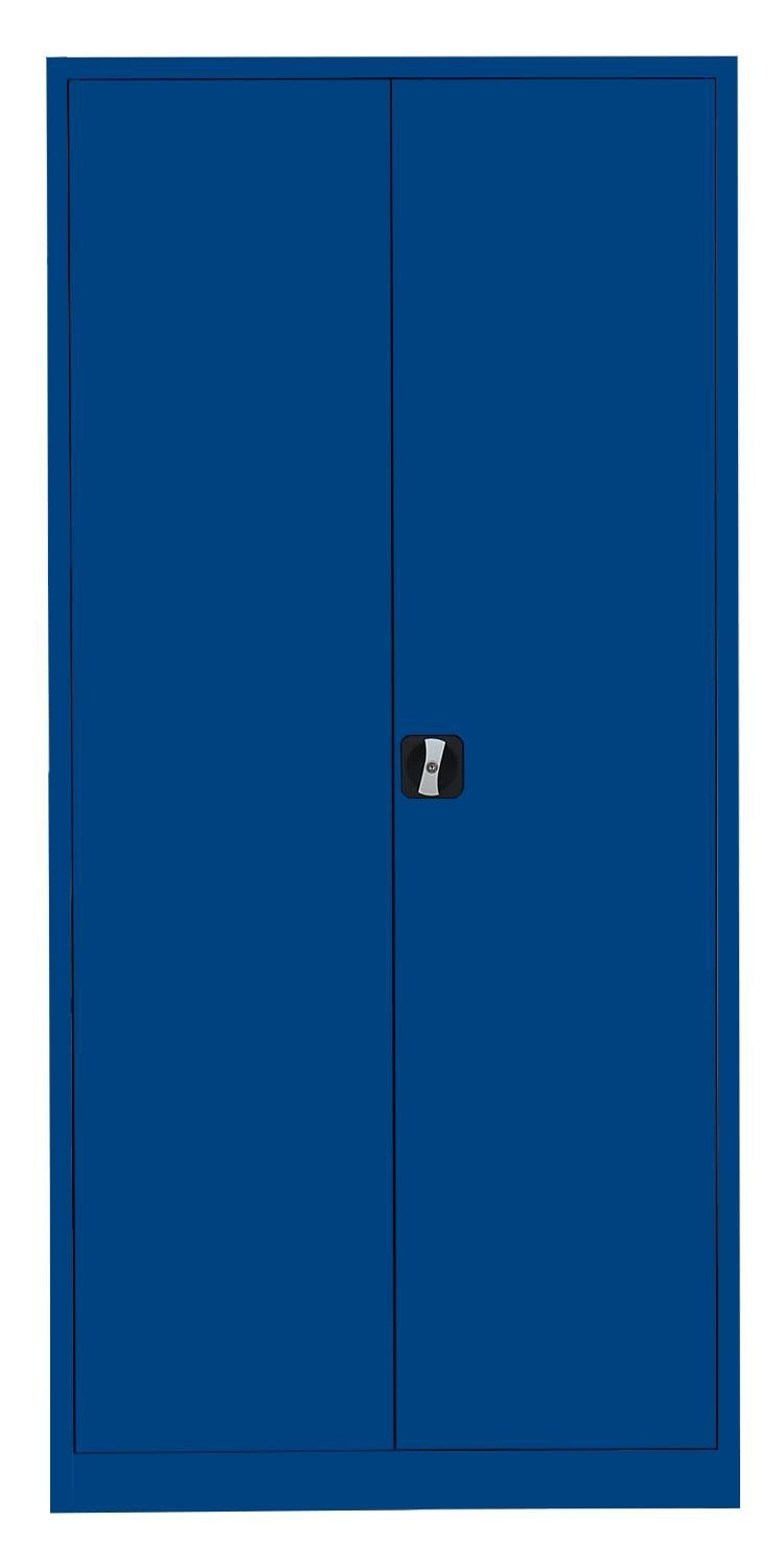 keine (1-St) Enzianblau/ Montage montiert, Türen: Enzianblau Mehrzweckschrank 5010 Büroschrank Steelboxx Korpus: 195x92,5x42,2cm abschließbar Aktenschrank RAL Blau notwendig RAL Metallschrank Komplett | 5010
