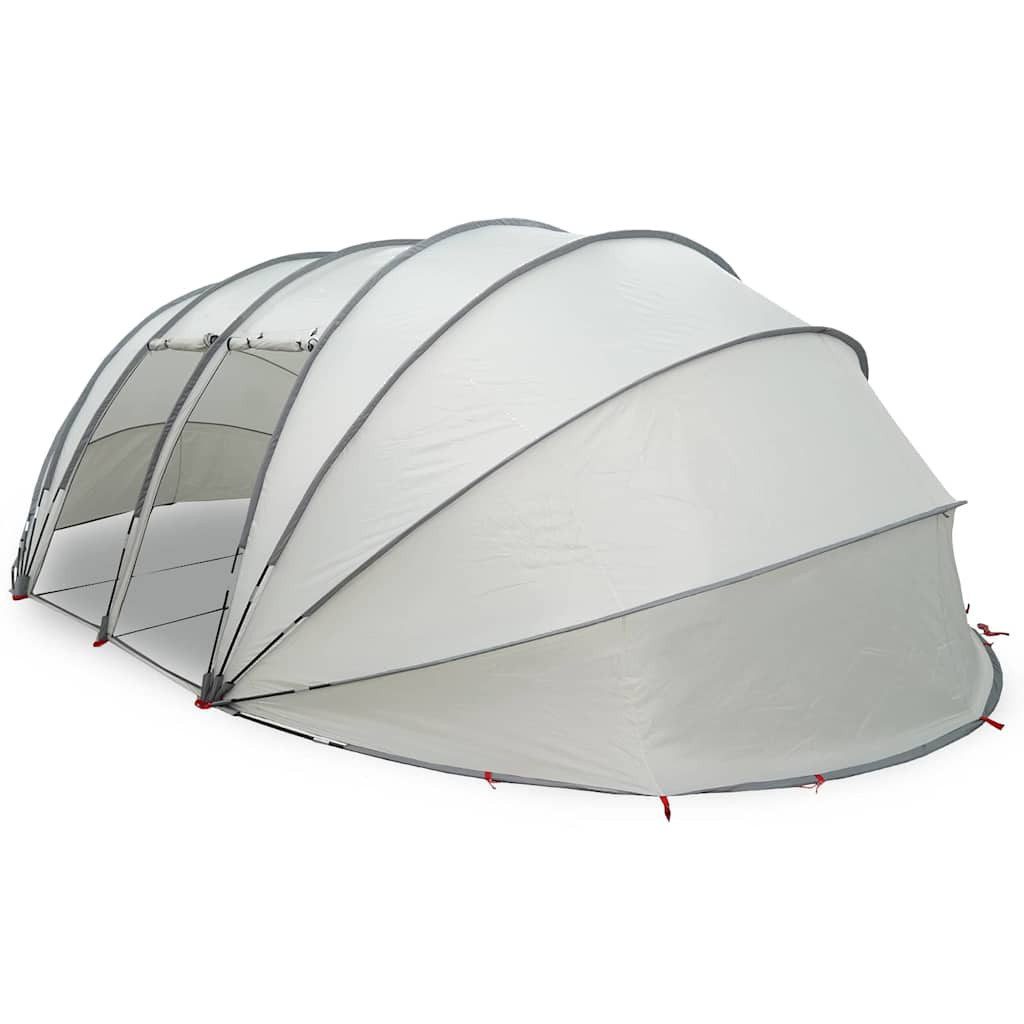 vidaXL Poolüberdachung, Poolzelt Kuppel Grau 538 x 440 x 204 cm
