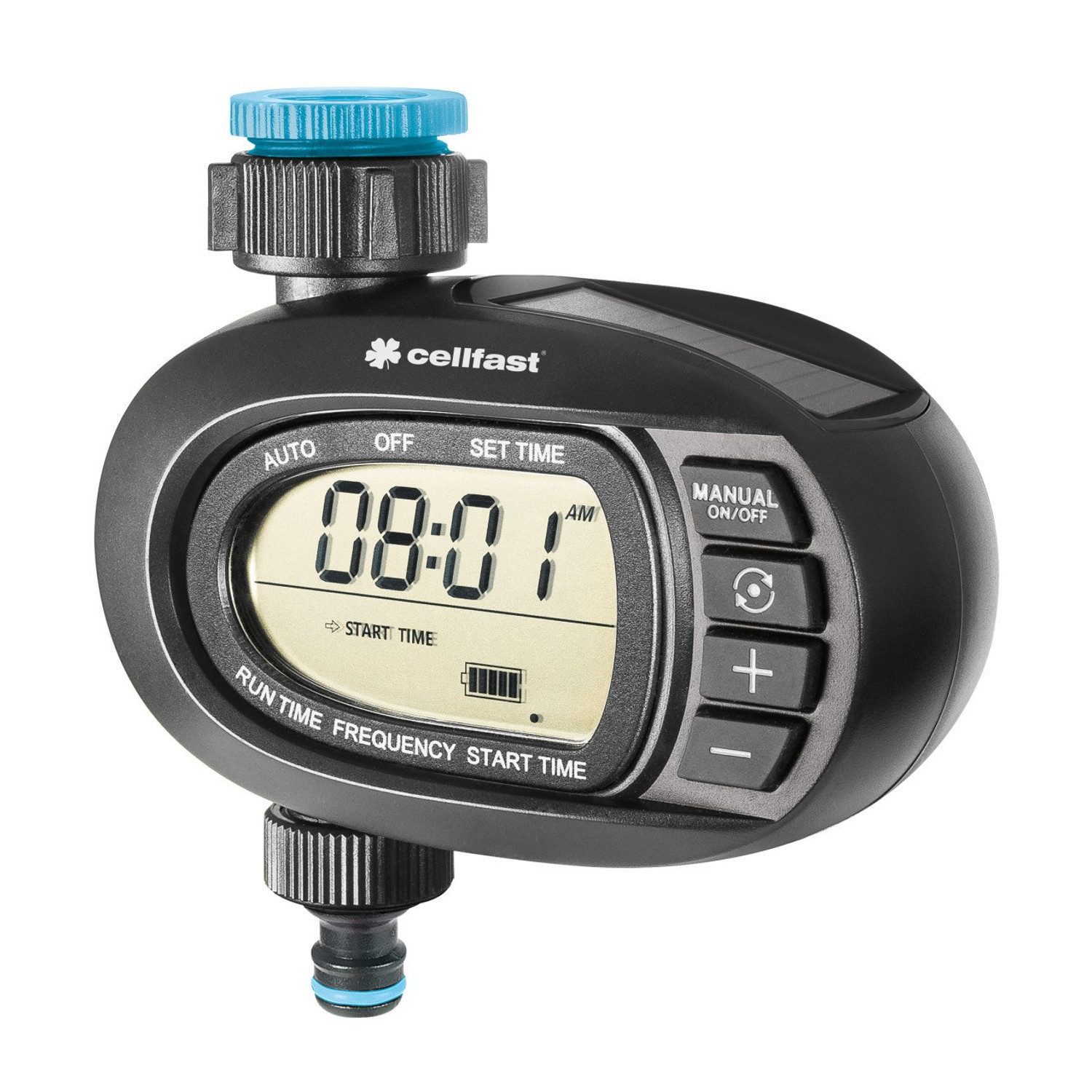 Cellfast Bewässerungssteuerung 52-590, (1-tlg), Solar-Bewässerungscomputer Garten Timer