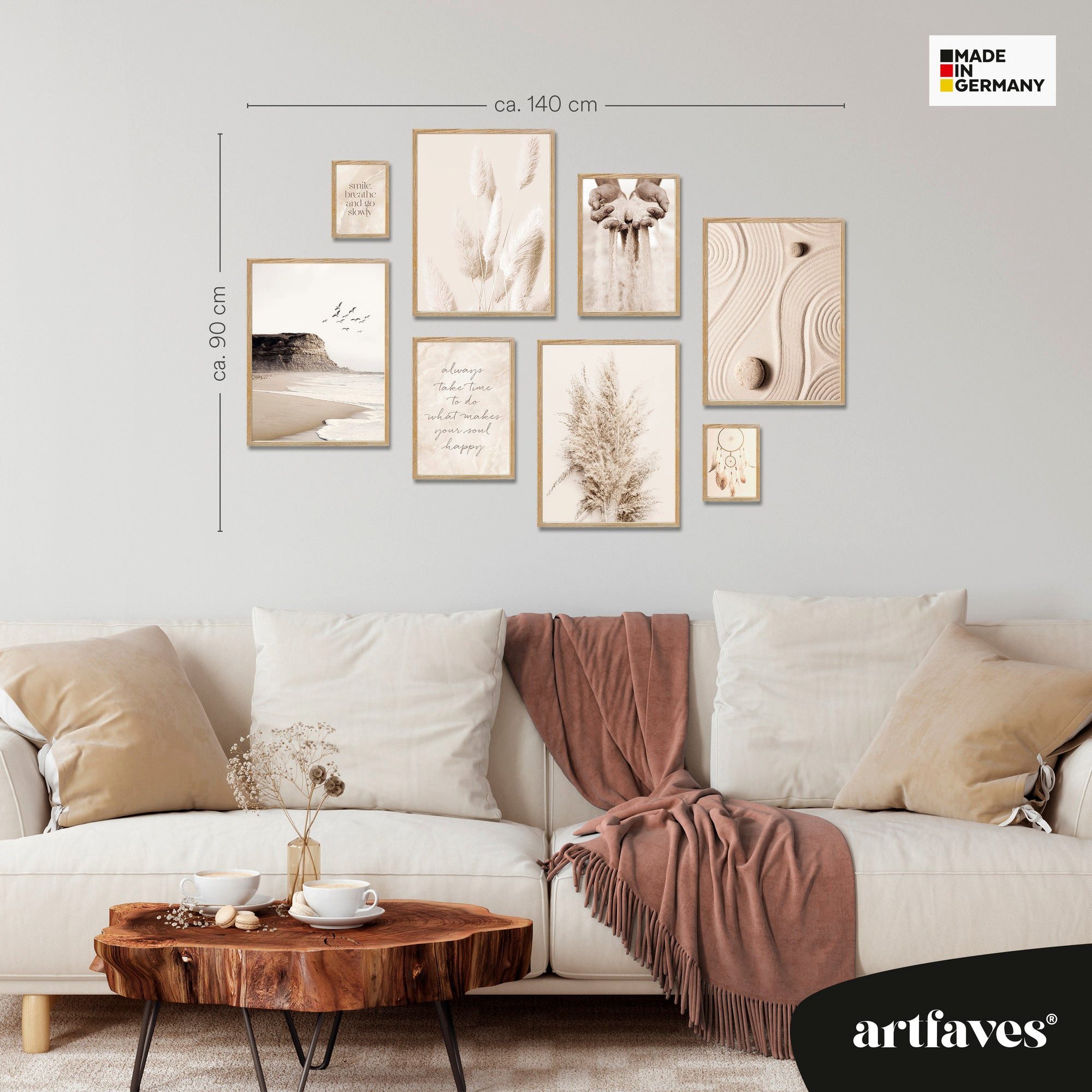 ARTFAVES Bilder-Collage Poster Set - BEIGE günstig online kaufen