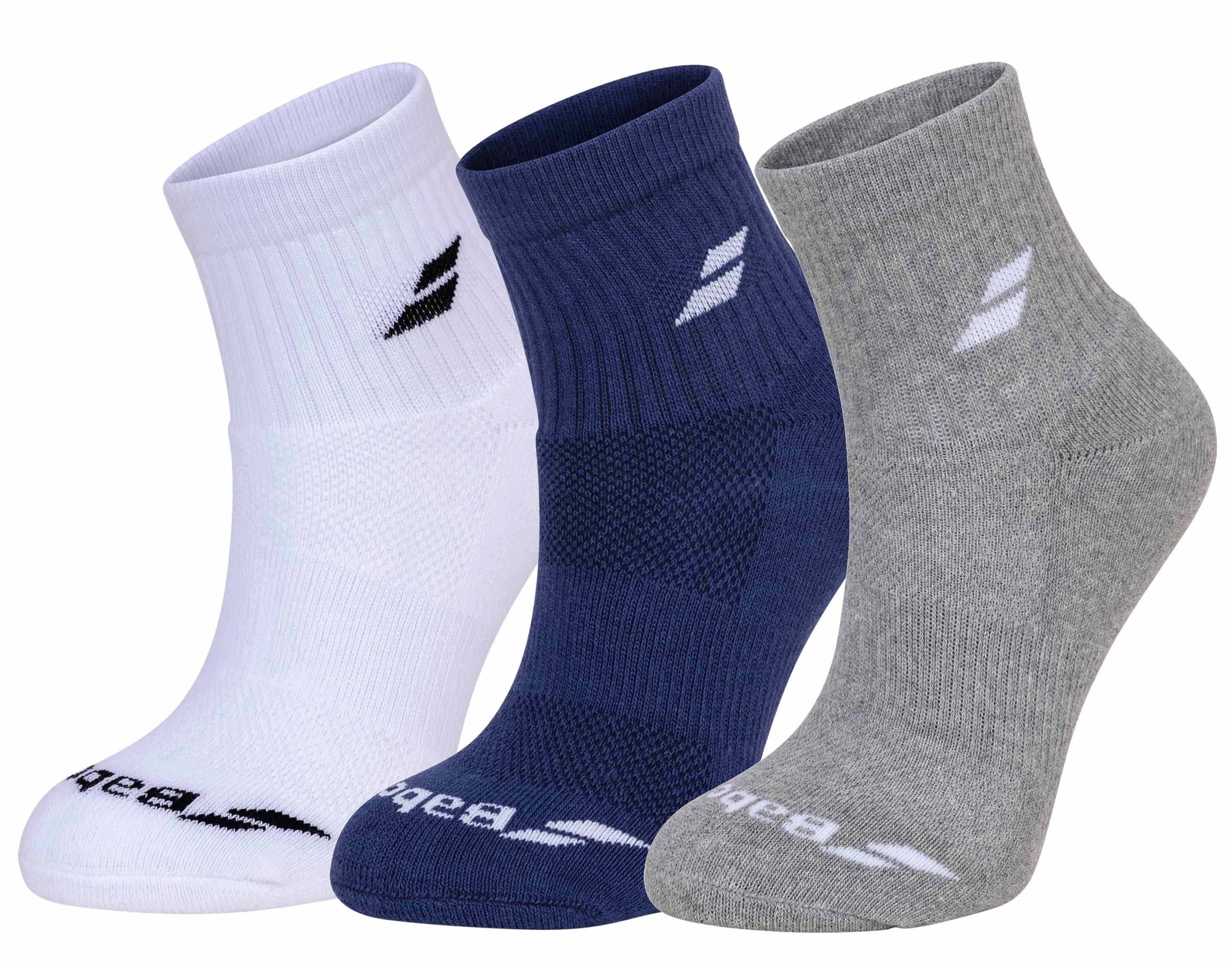 Babolat Спортивные носки Ankle Quarter Classic weiss/dunkelblau/grau - 3 Paar