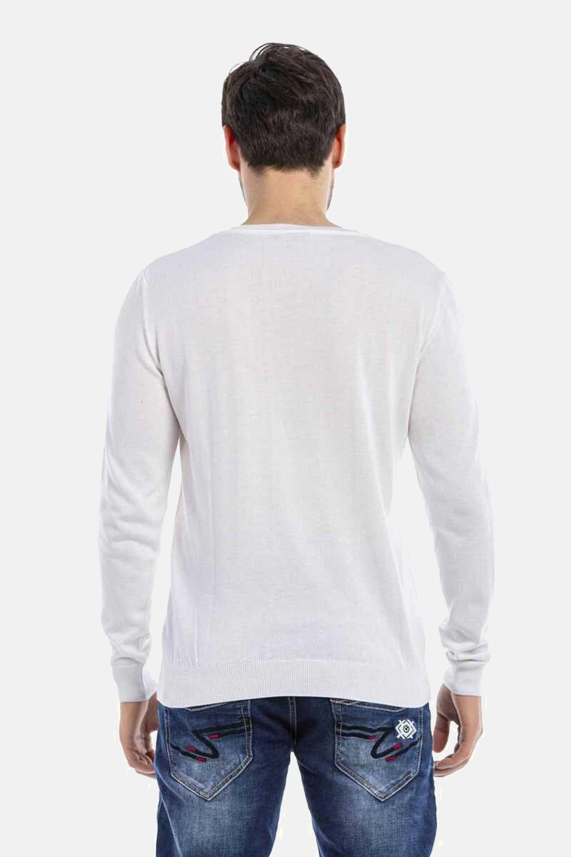 Cipo & Baxx V-Ausschnitt-Pullover Pullover (1-tlg) mit V-Ausschnitt, CP242 günstig online kaufen