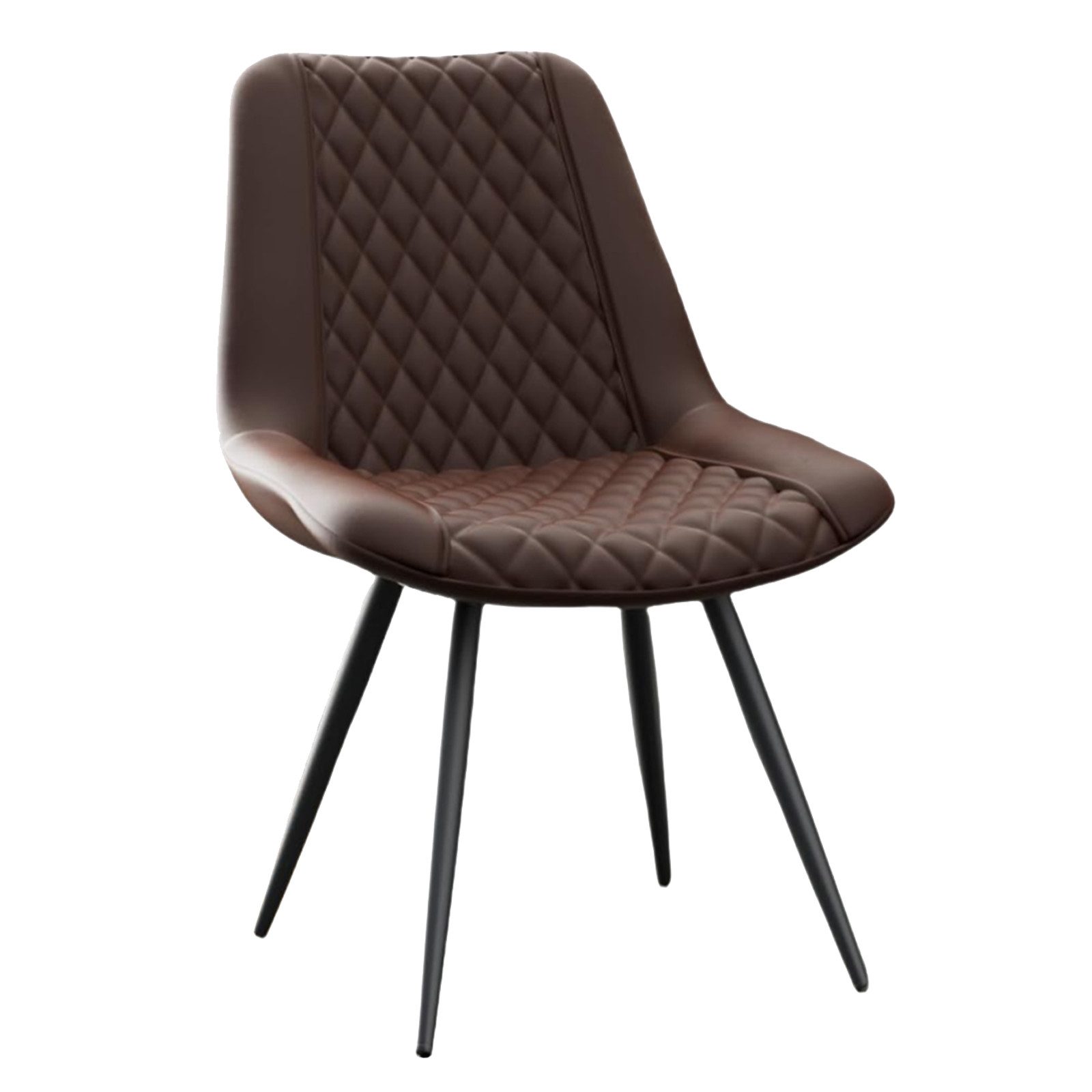 HTI-Living 4-Fußstuhl Stuhl Astrid Kunstleder Braun (Set, 1 St), Esszimmers günstig online kaufen