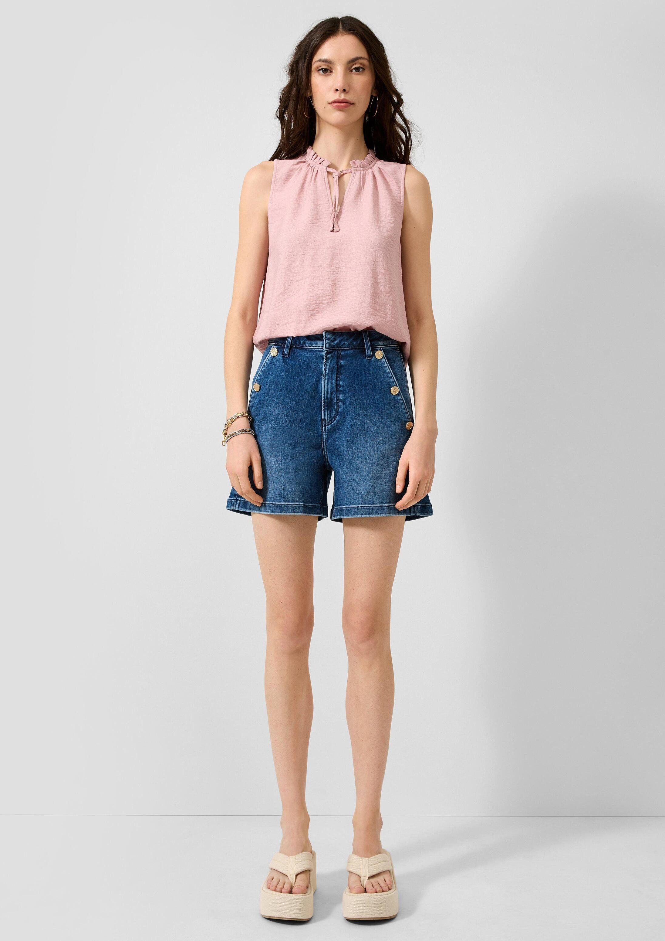 QS Jeansshorts Jeans-Hose MOM FIT Jeans-Shorts / High Rise / Mom Fit / Superstretch