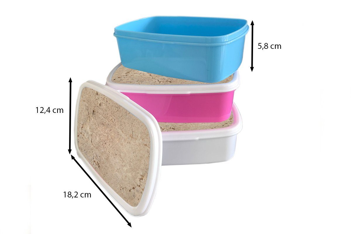 Brotbox (2-tlg), Snackbox, Konkret - Lunchbox Brotdose für Kunststoff, Muster, Erwachsene, Mädchen, Kunststoff Alt rosa MuchoWow Kinder, -