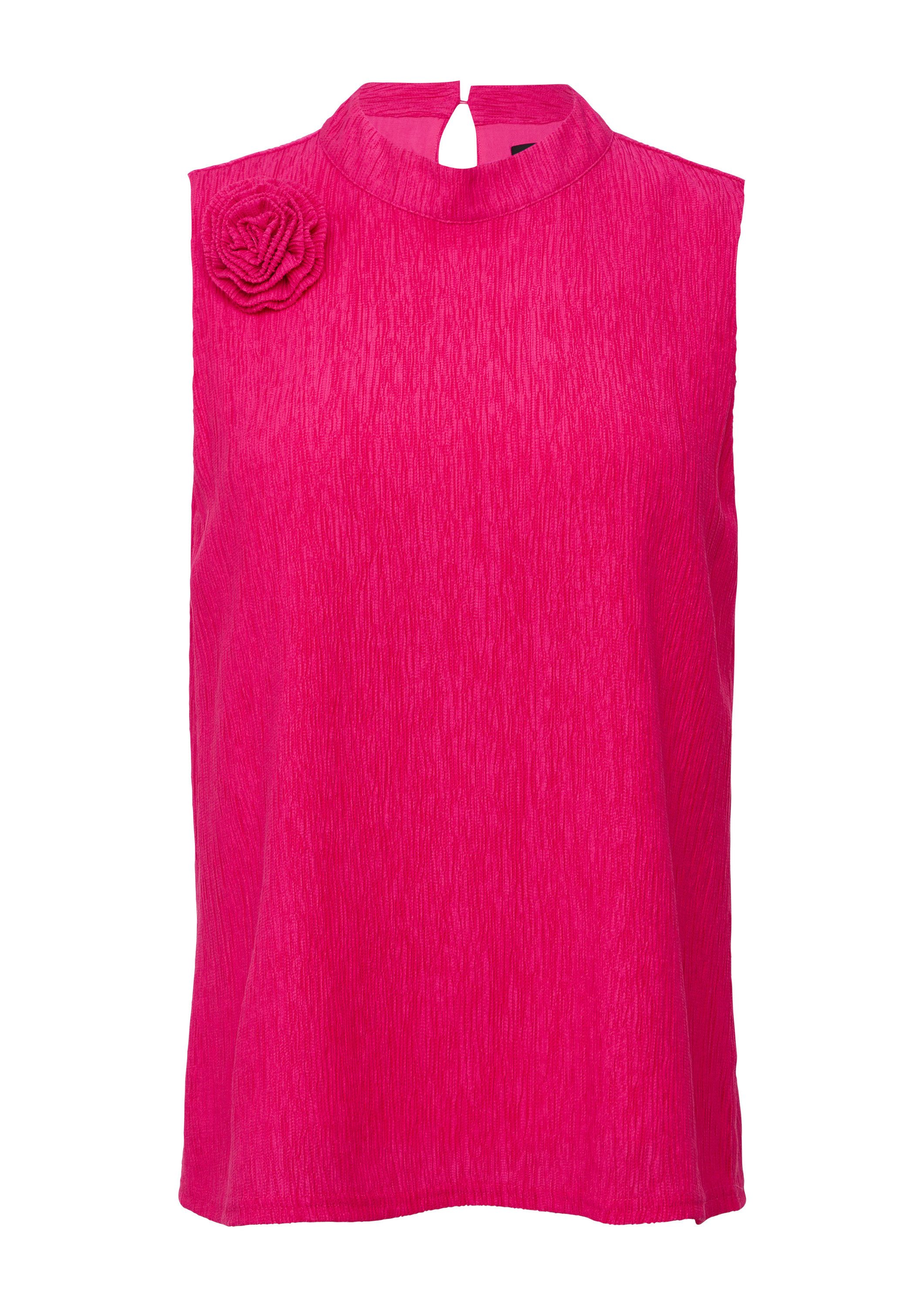 s.Oliver Blusentop Bluse Strukturiertes Blusentop mit abnehmbarer Brosche günstig online kaufen