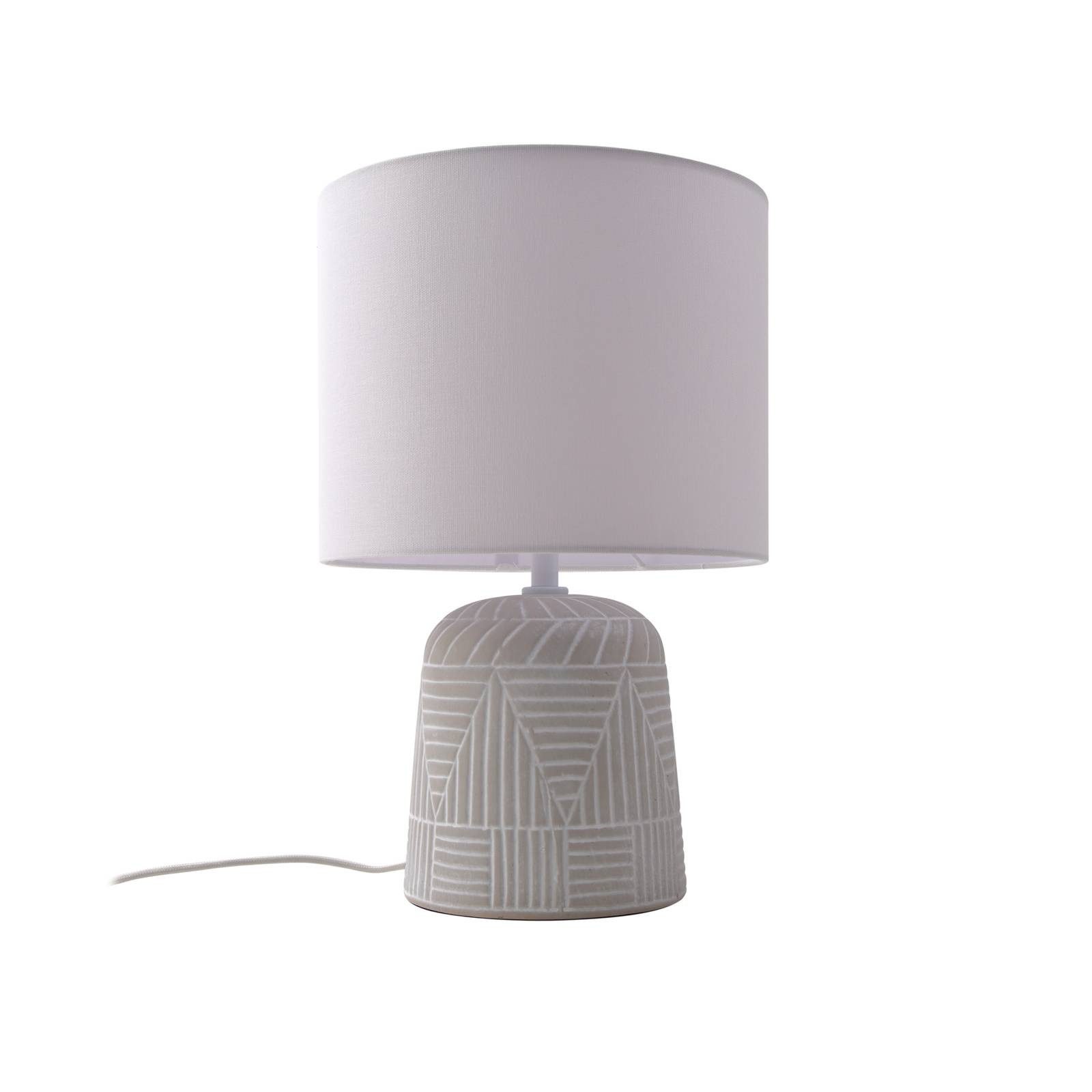 Lindby Tischleuchte Thalassia, Keramik Weiß IP20, 1 x 15 W LED