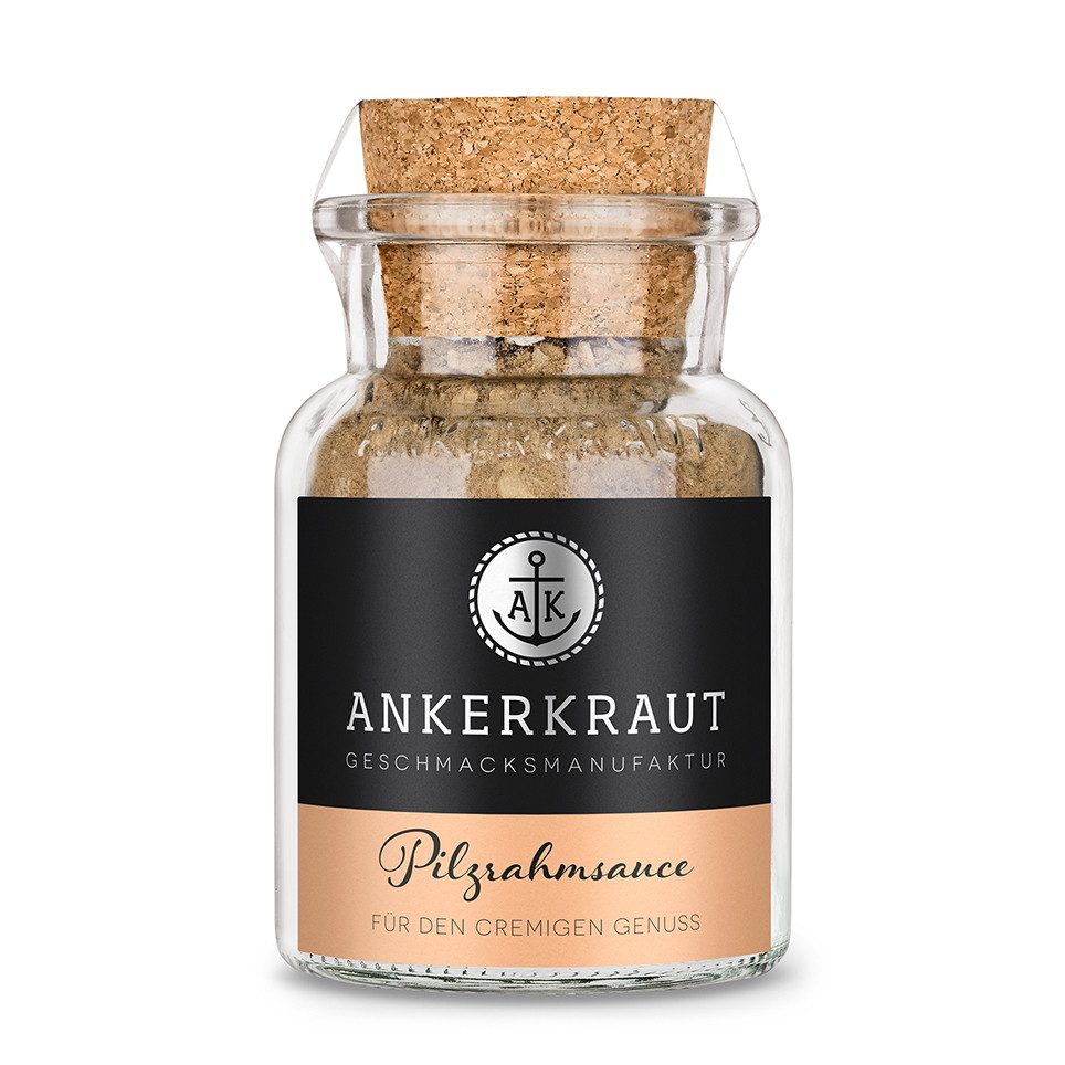 Ankerkraut Gewürz Pilzrahmsauce, 90g im Korkenglas, Ankerkraut Pilzrahmsoße Gewürz - Kochen