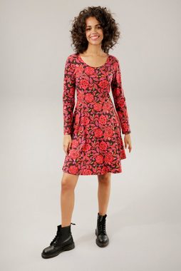 Aniston CASUAL Jerseykleid mit harmonischem Blumendruck