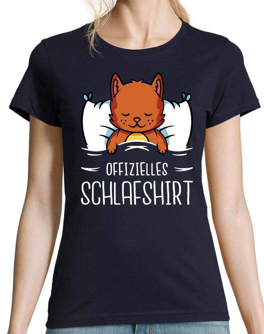 Youth Designz T-Shirt Offizielles Schlafshirt Katze Damen Shirt mit modisch günstig online kaufen