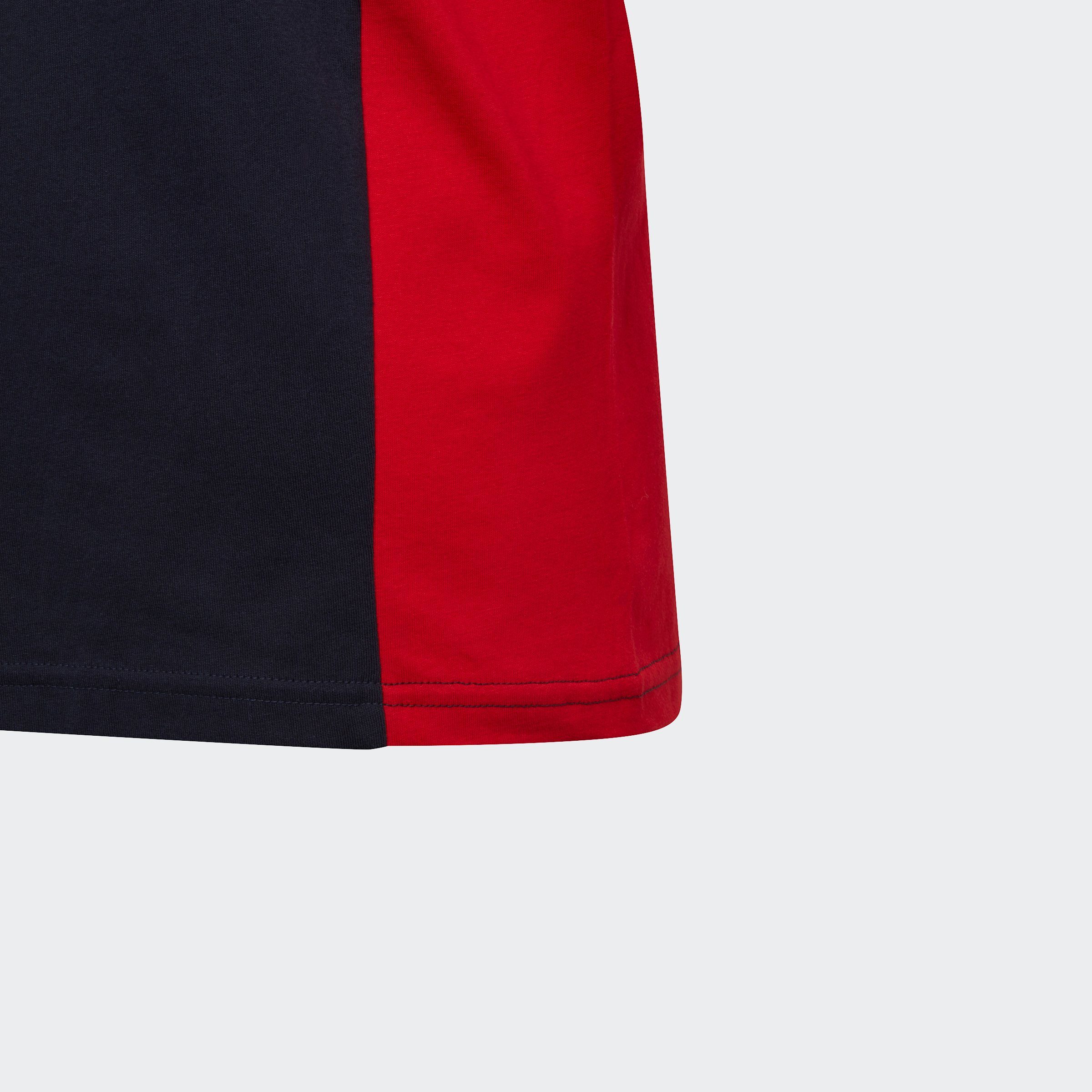 adidas Sportswear T-Shirt Ink Scarlet Better REGULAR Legend / FIT COLORBLOCK / 3-STREIFEN White