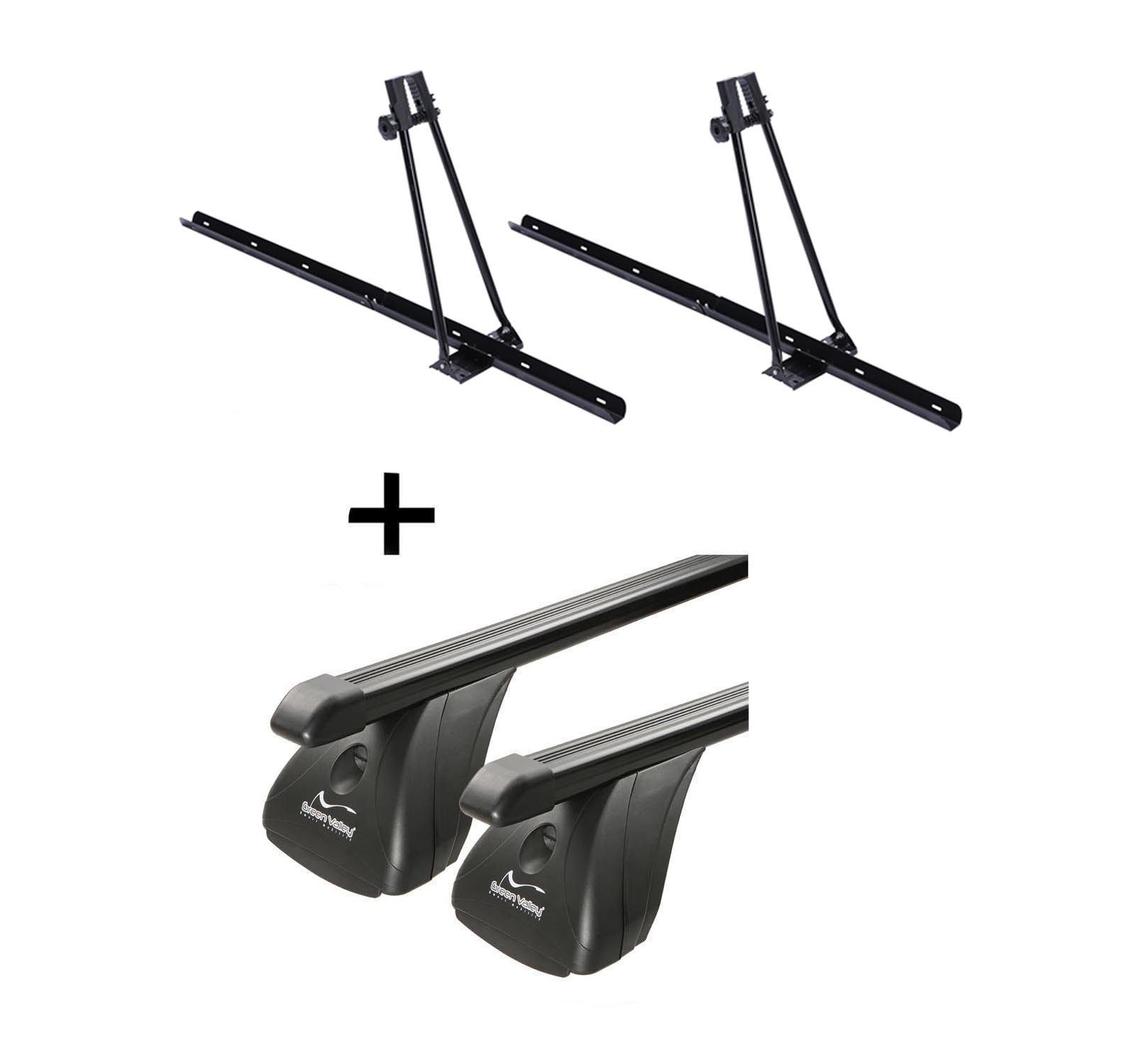 VDP Fahrradhalter, 2x Fahrradträger ORION + Dachträger Original Stahl kompatibel mit kompatibel mit BMW Serie 5 GT (F07) 5 Türer ab 2009