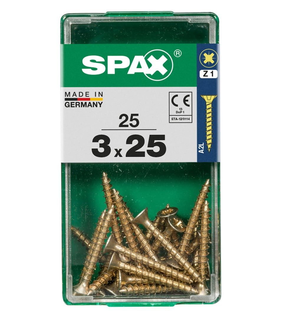 SPAX Holzbauschraube Spax Universalschrauben 3.0 x 25 mm PZ 1 - 25 Stk.