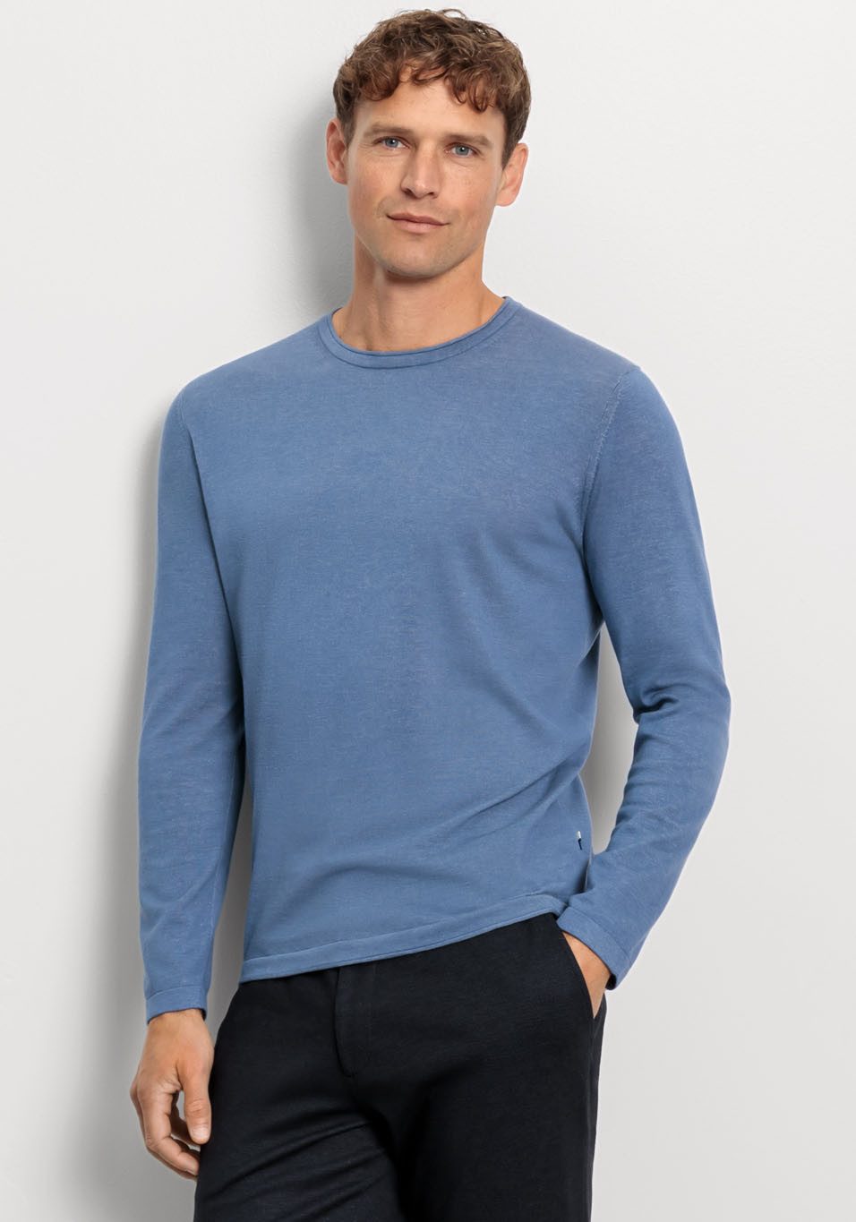OLYMP Rundhalspullover OLYMP Strick Casual Crew günstig online kaufen