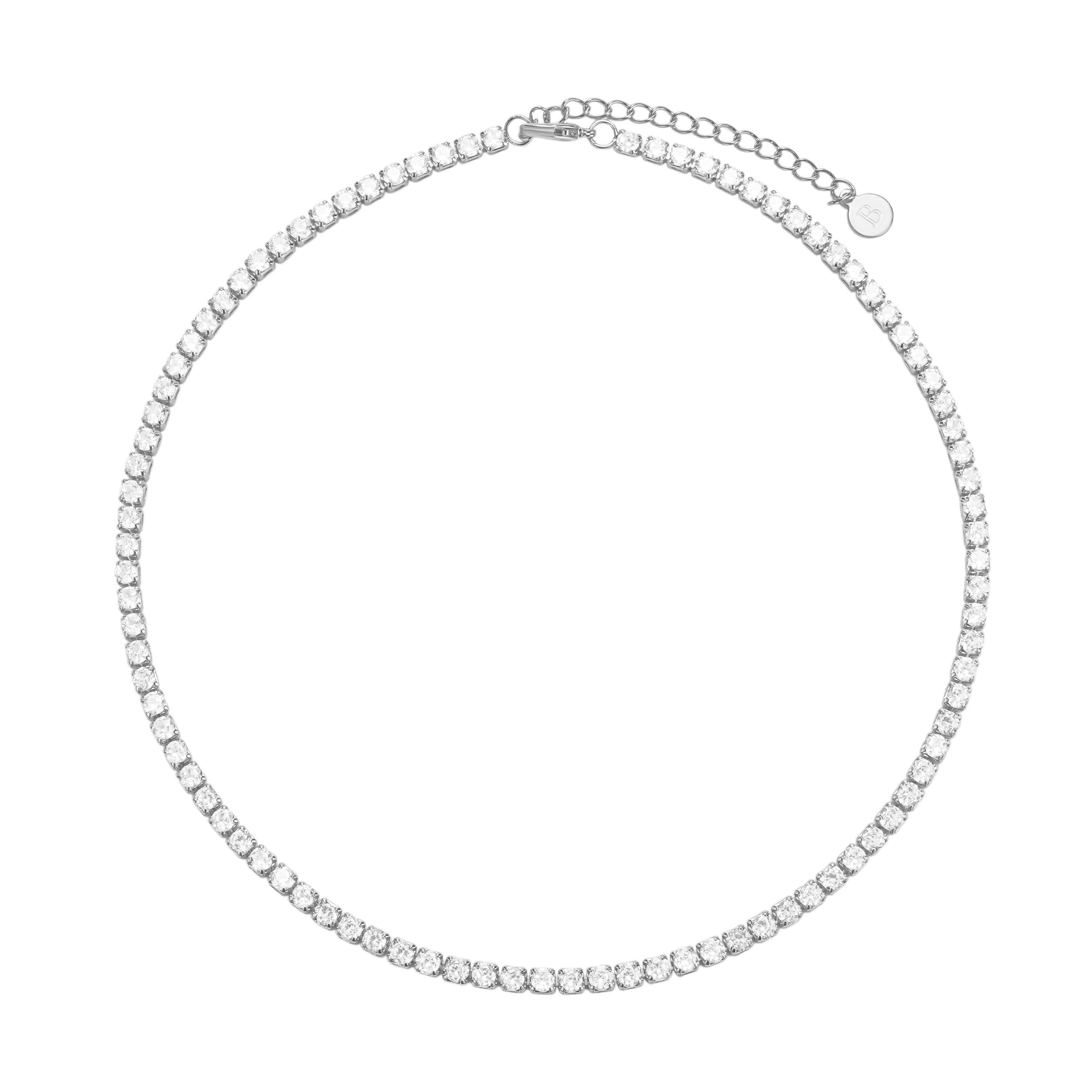 Brandlinger Choker Halskette St. Moritz, Tenniskette eng anliegend, mit wei günstig online kaufen