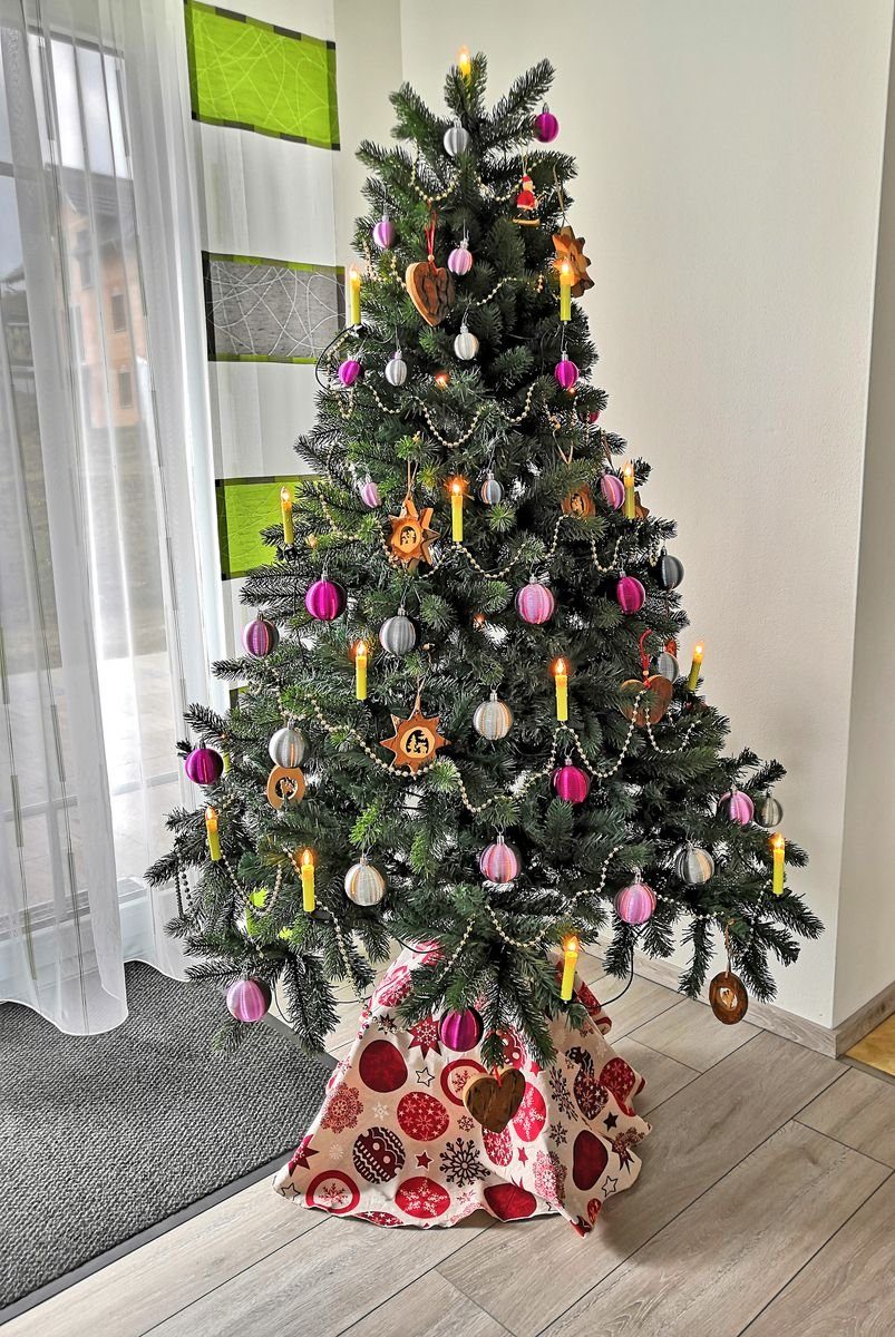 JACK Christbaumschmuck Inkl. Rillenoptik 50x Ø Kugeln Haken, by cm, Pink 4 Rille, + Silber Kunststoff 6 Christbaumkugeln aus JACK Inge Aufbewahrungsbox Kunststoff