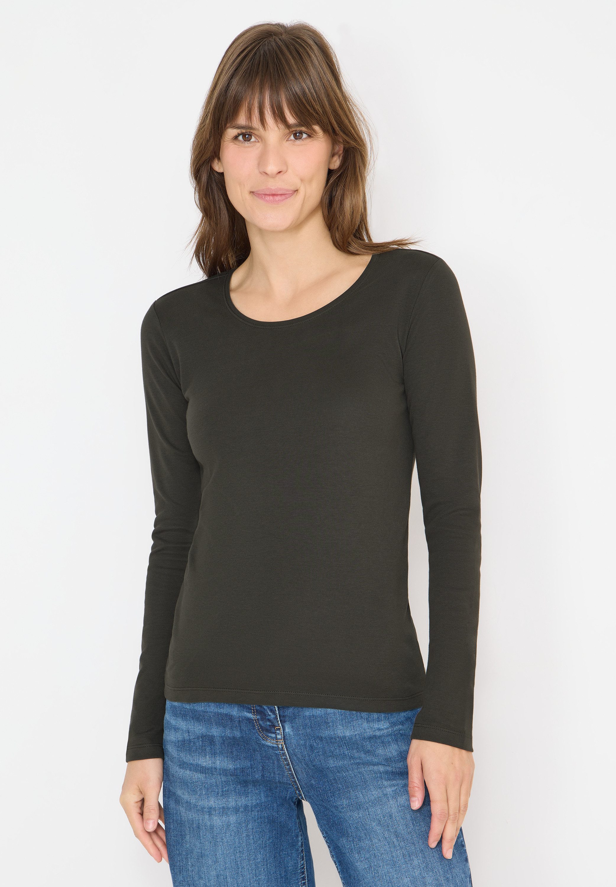 CECIL Langarmshirt aus reiner Baumwolle günstig online kaufen