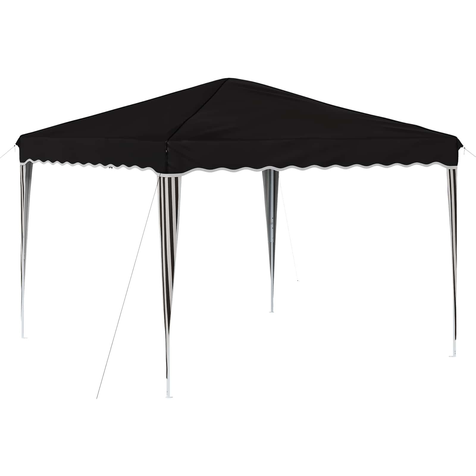 vidaXL Partyzelt Pop-up Partyzelt Schwarz 288 x 288 x 245 cm Oxford-Stoff