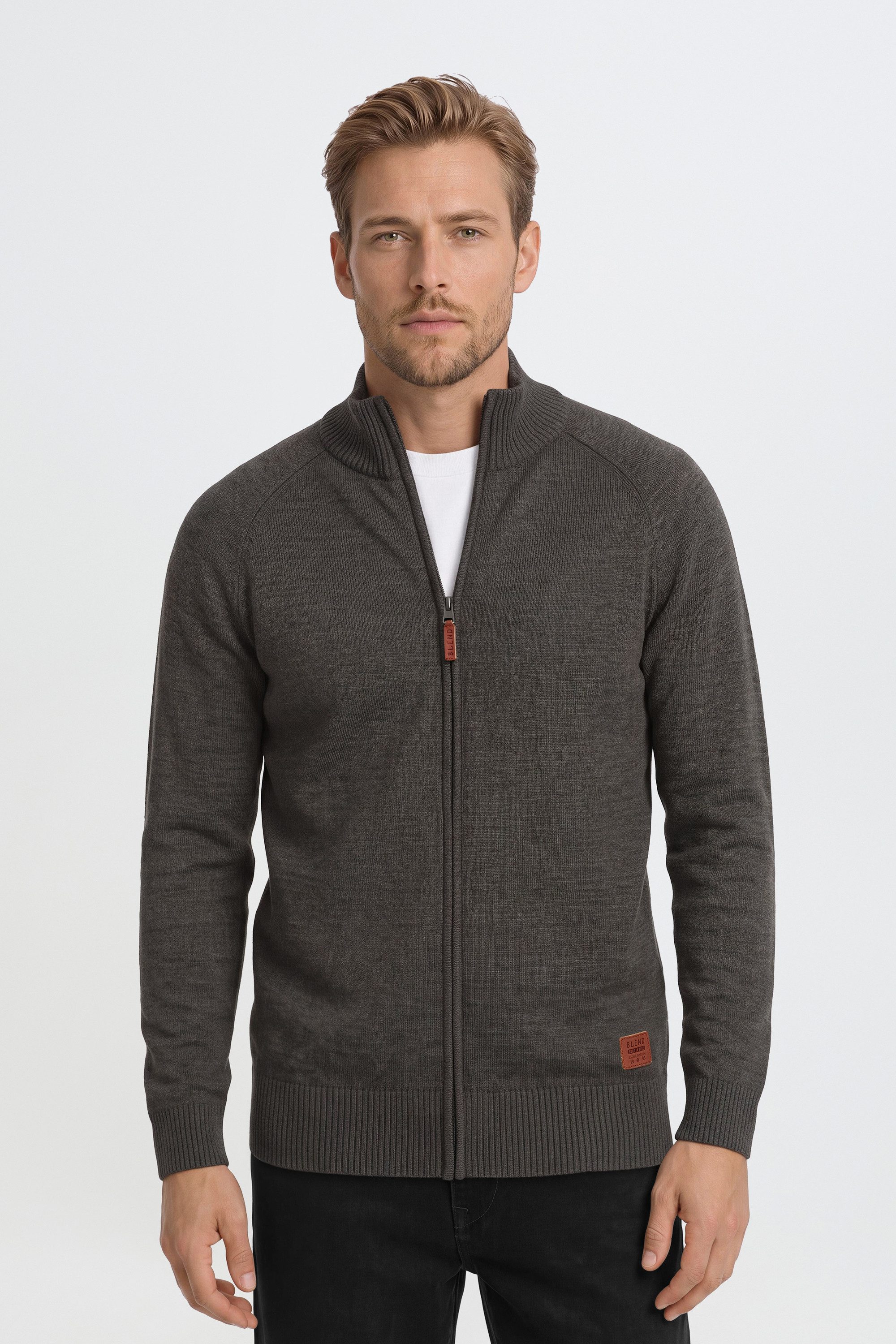 Blend Strickjacke BHDaniri Strickjacke mit hochabschließendem Kragen