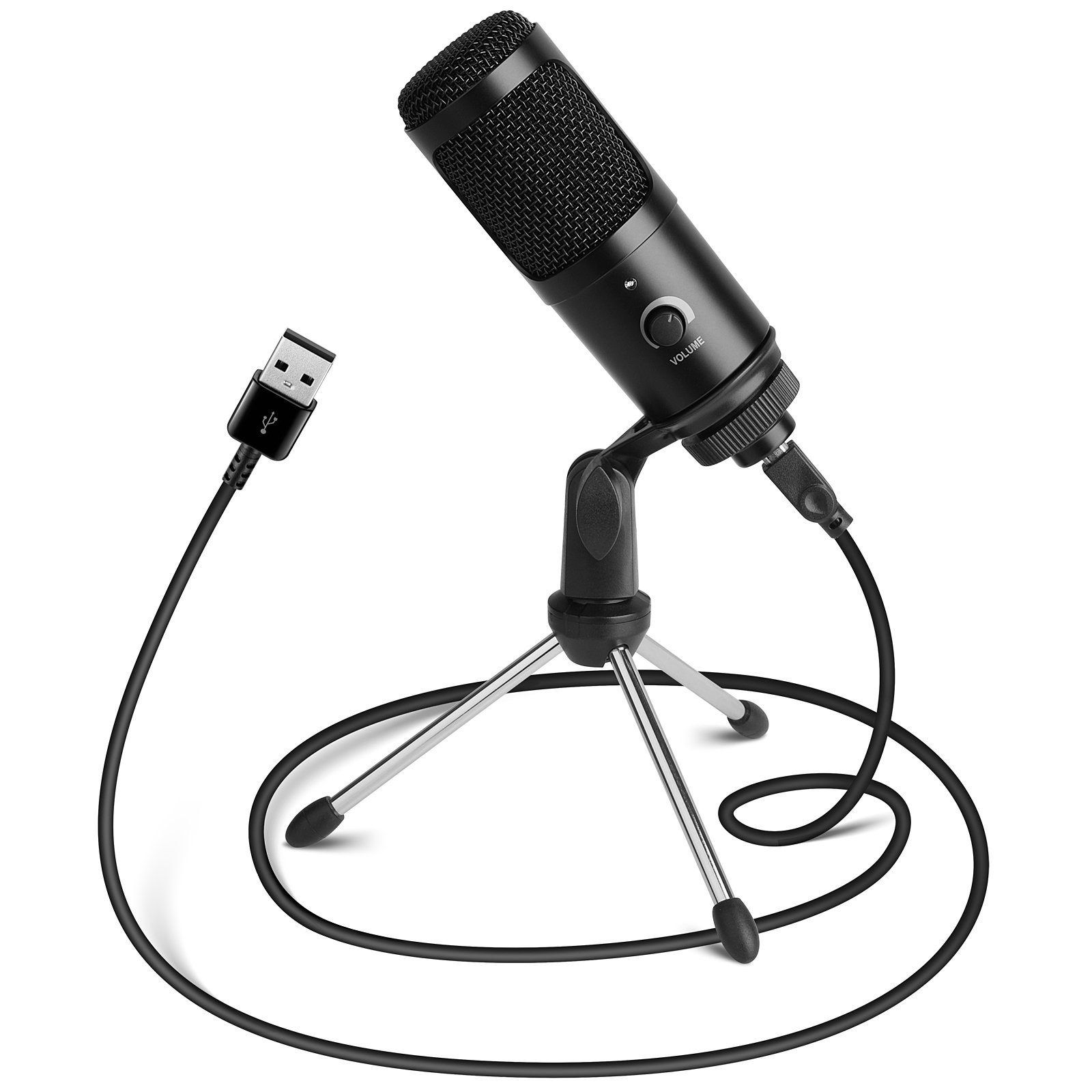 Femor Mikrofon USB Mikrofon PC Laptop Kondensator Mikrofon Aufnahmemikrofon