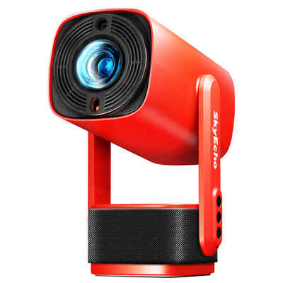 SkyEcho FreeONE Tragbarer Lautsprecher-Projektor Beamer (1280*720 px, 350 ASNI-Lumen, 1080P-Unterstützung, 2*5W-Lautsprecher)