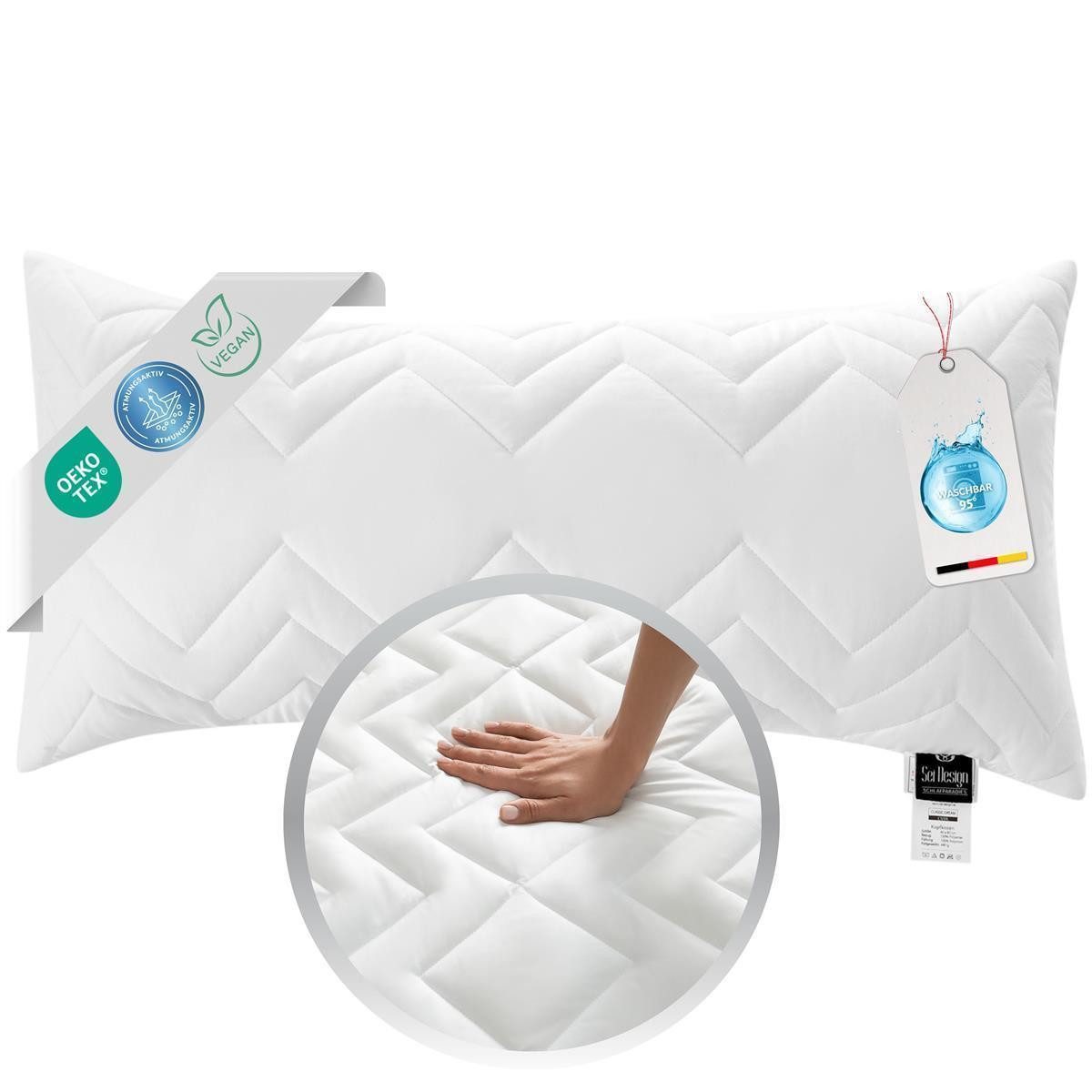 SEI Design Microfaserkissen Kopfkissen 40x80 - günstig online kaufen