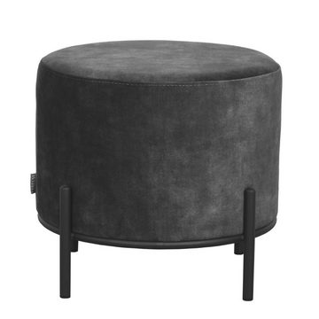 RINGO-Living Stuhl Hocker Healani in Anthrazit aus Velours 410x460mm, Möbel