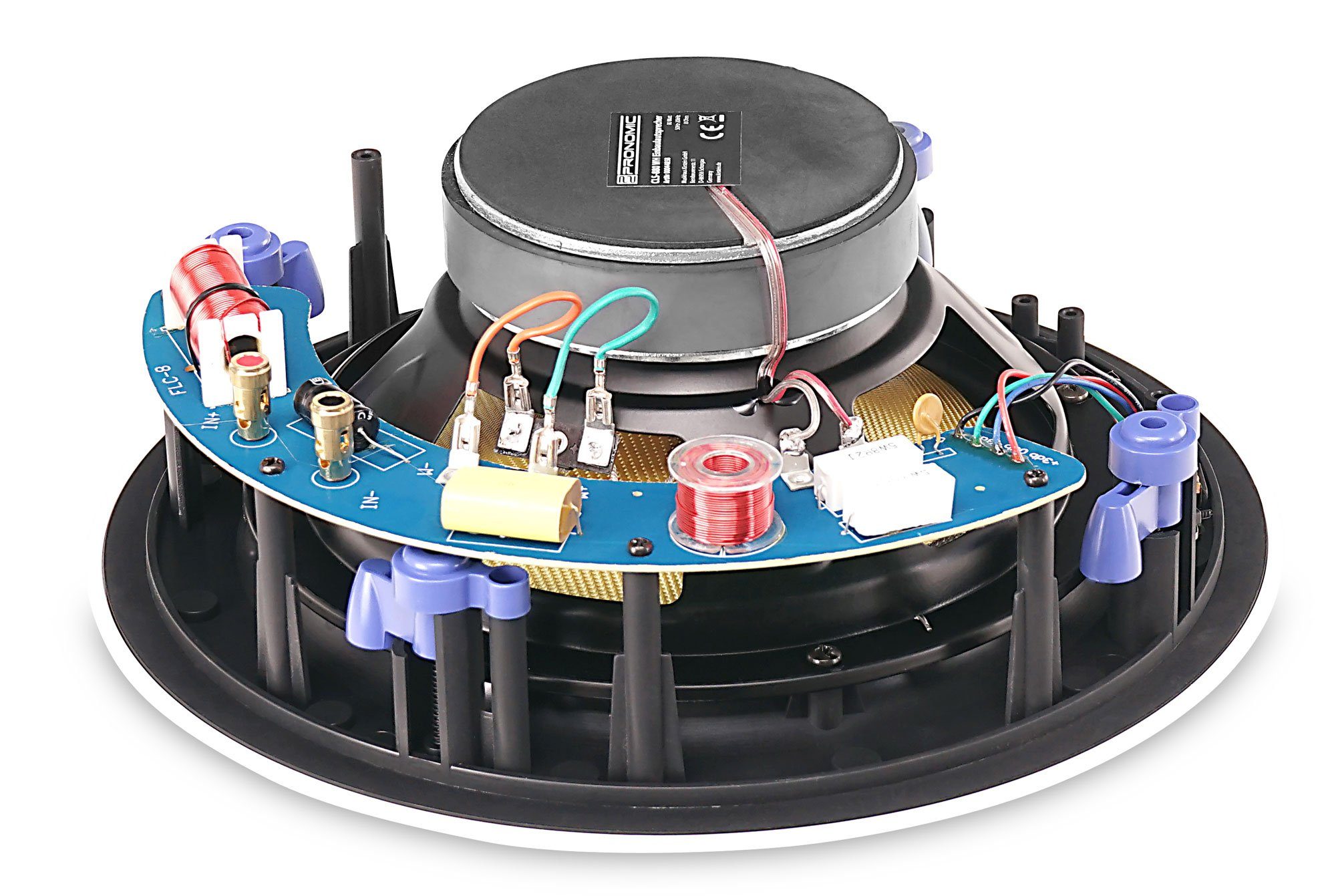 8" Pronomic Frequenzweiche) - Einbaulautsprecher Gewebe Einbaubox-Lautsprecher und Equalizer (80 Deckenlautsprecher Integrierter W, High-End Woofer